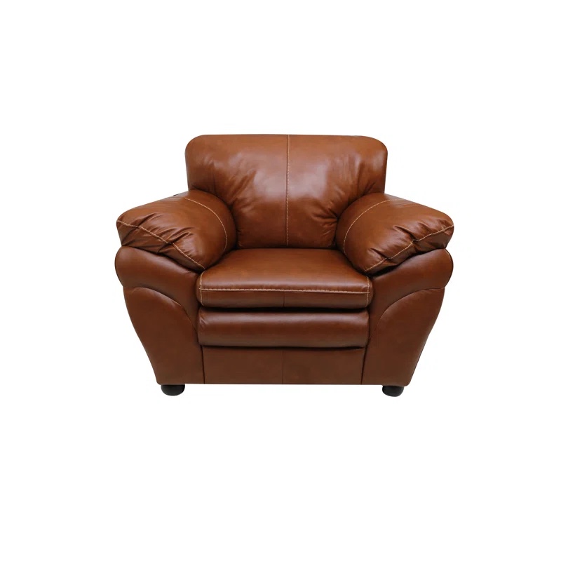 44” wide genuine leather armchair 