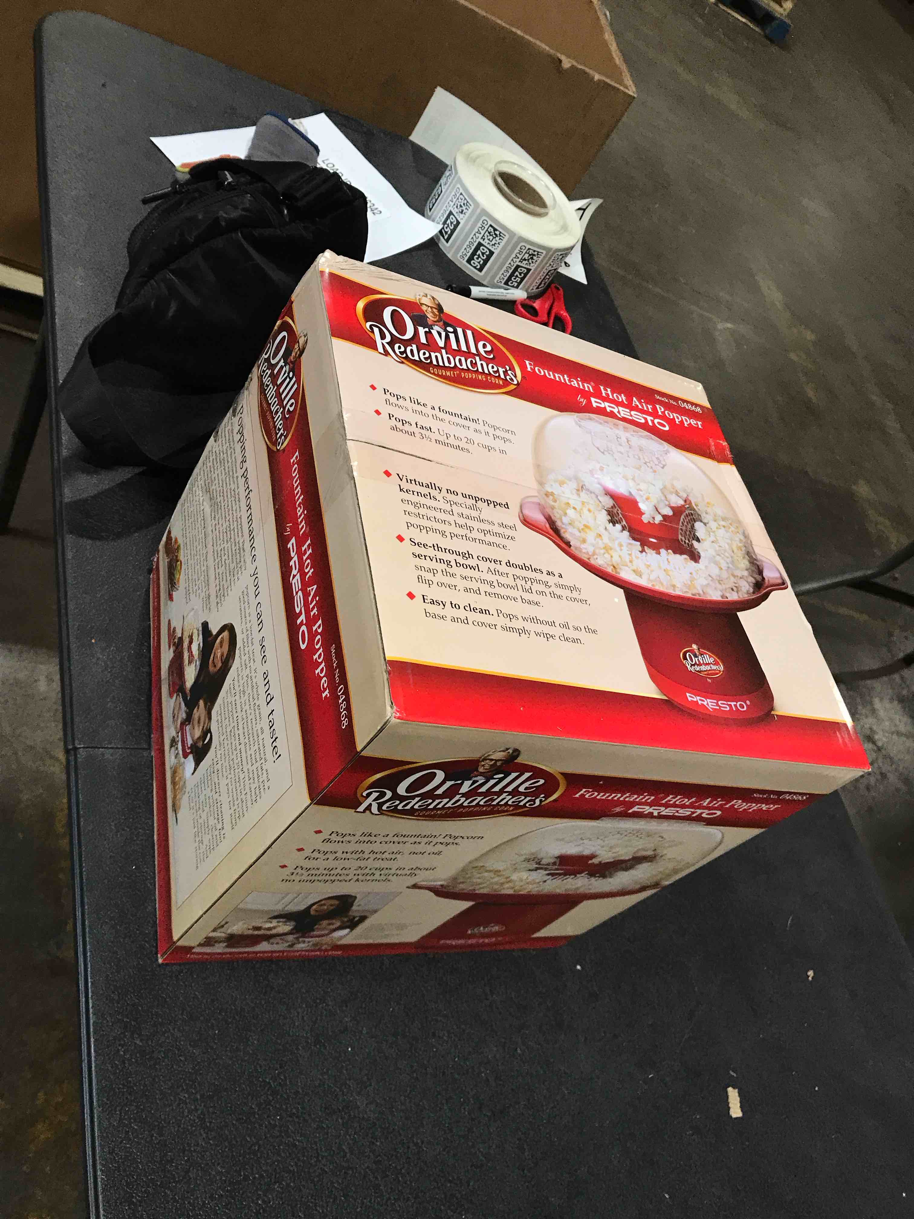 Presto Orville Redenbacher's Fountain Hot Air Popper Popcorn, 20 Cups, Red