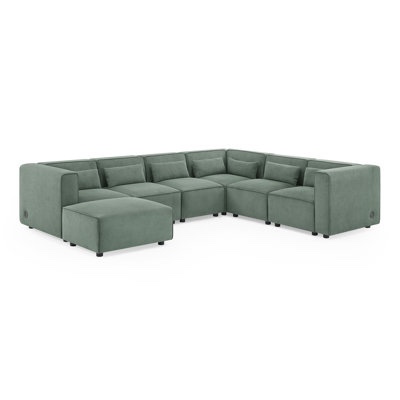 fluffy green sectional