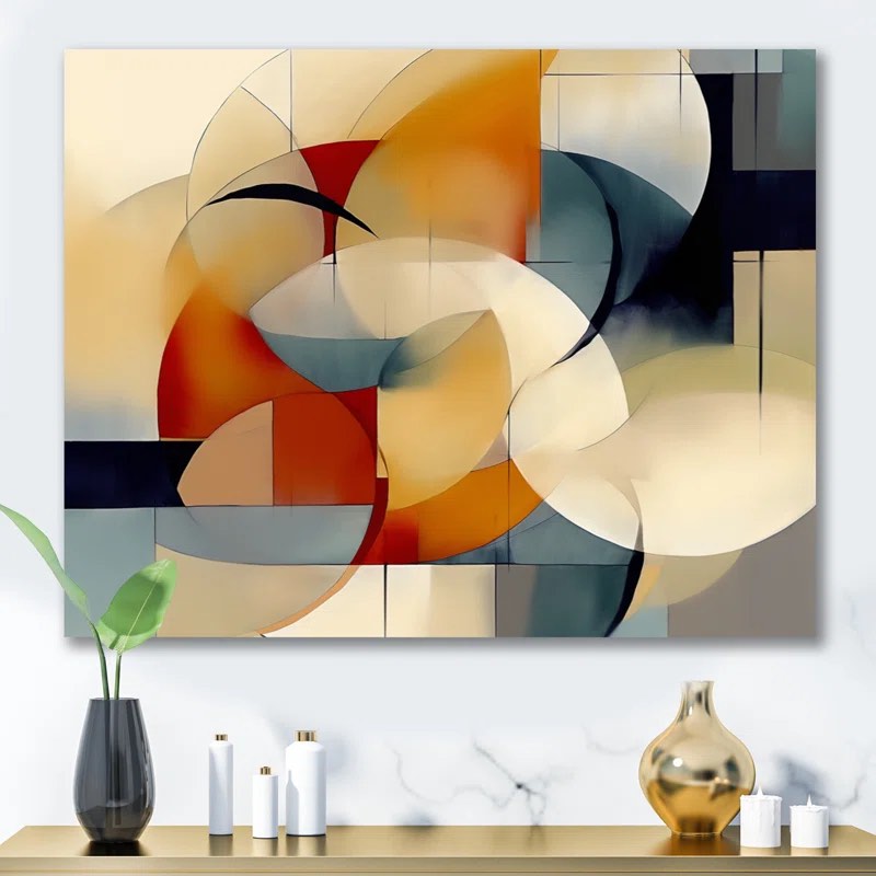damore exploring abstracted patterns i framed on canvas print