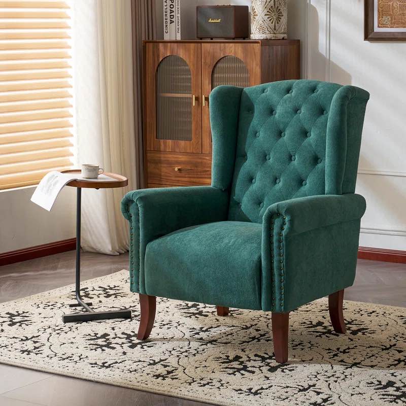 Montray 31.5"W Armchair Chair With Sturdy Wood Legs