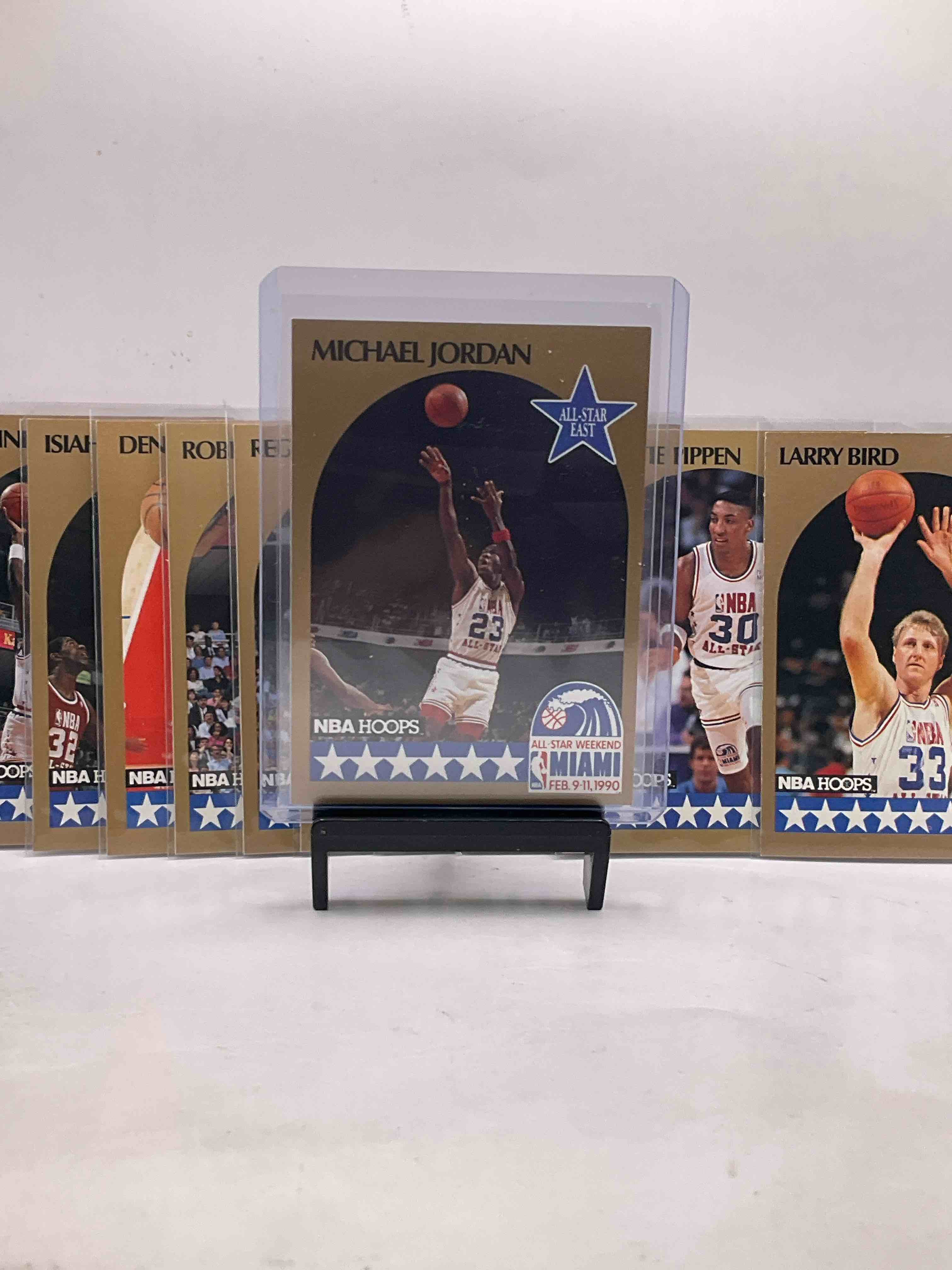1990 NBA Hoops All Star Complete Set! 26 Card Set! Michael Jordan, Magic Johnson, Larry Bird, David Robinson, Charles Barkley & So Many More! East Vs West! Clyde, Malone, Akeem, Mchale, Chambers, Wilkins & More!