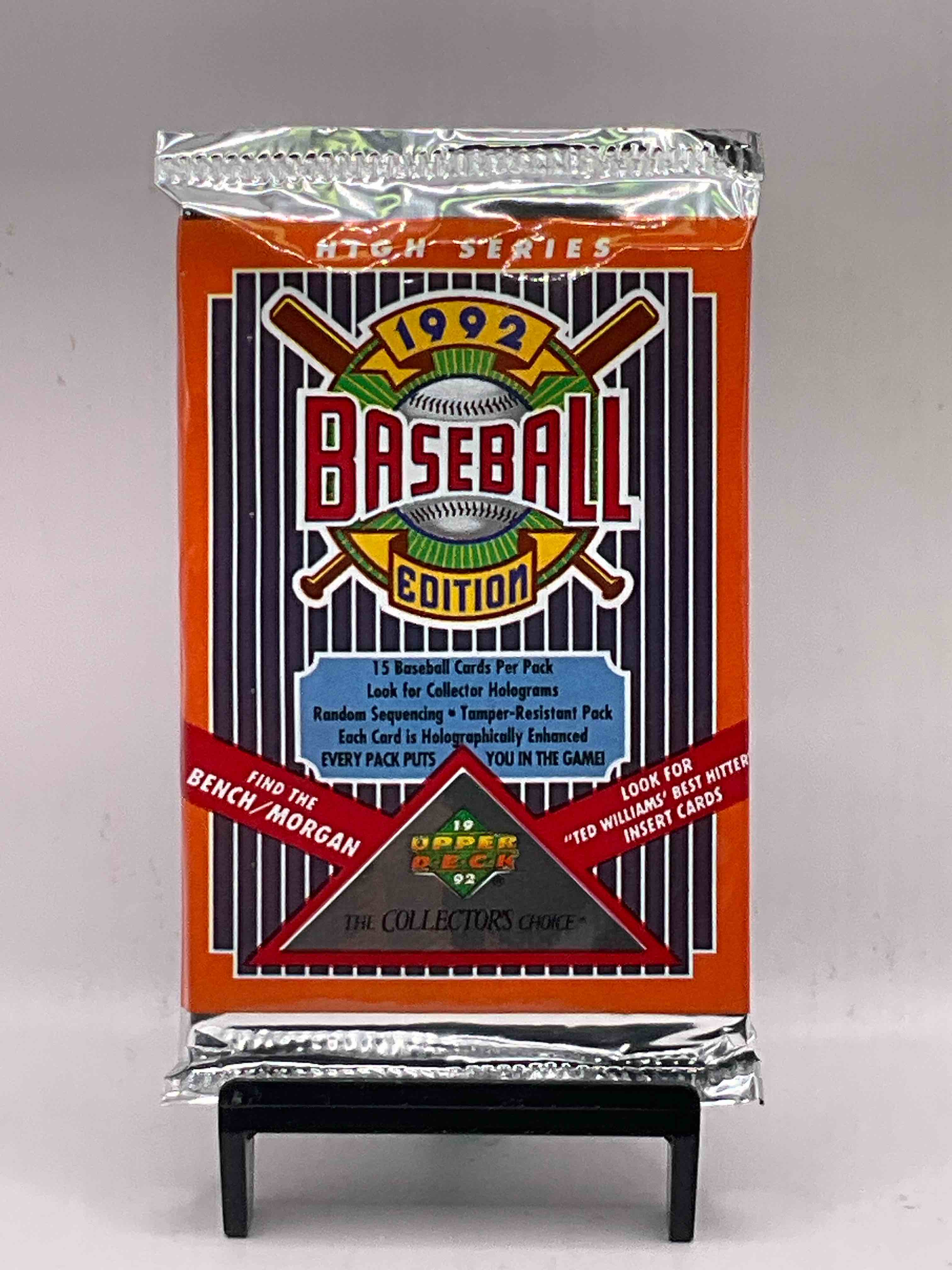1992 Upper Deck Baseball Sealed Sports & Collectible Card Pack, Direct From Original Sealed Retail Case! Search For Ultra Rare & Valuable Ted Williams & Johnny Bench Signed Insert Cards As Well As Deion Sanders, Ken Griffey Jr., Nolan Ryan & So Much More!