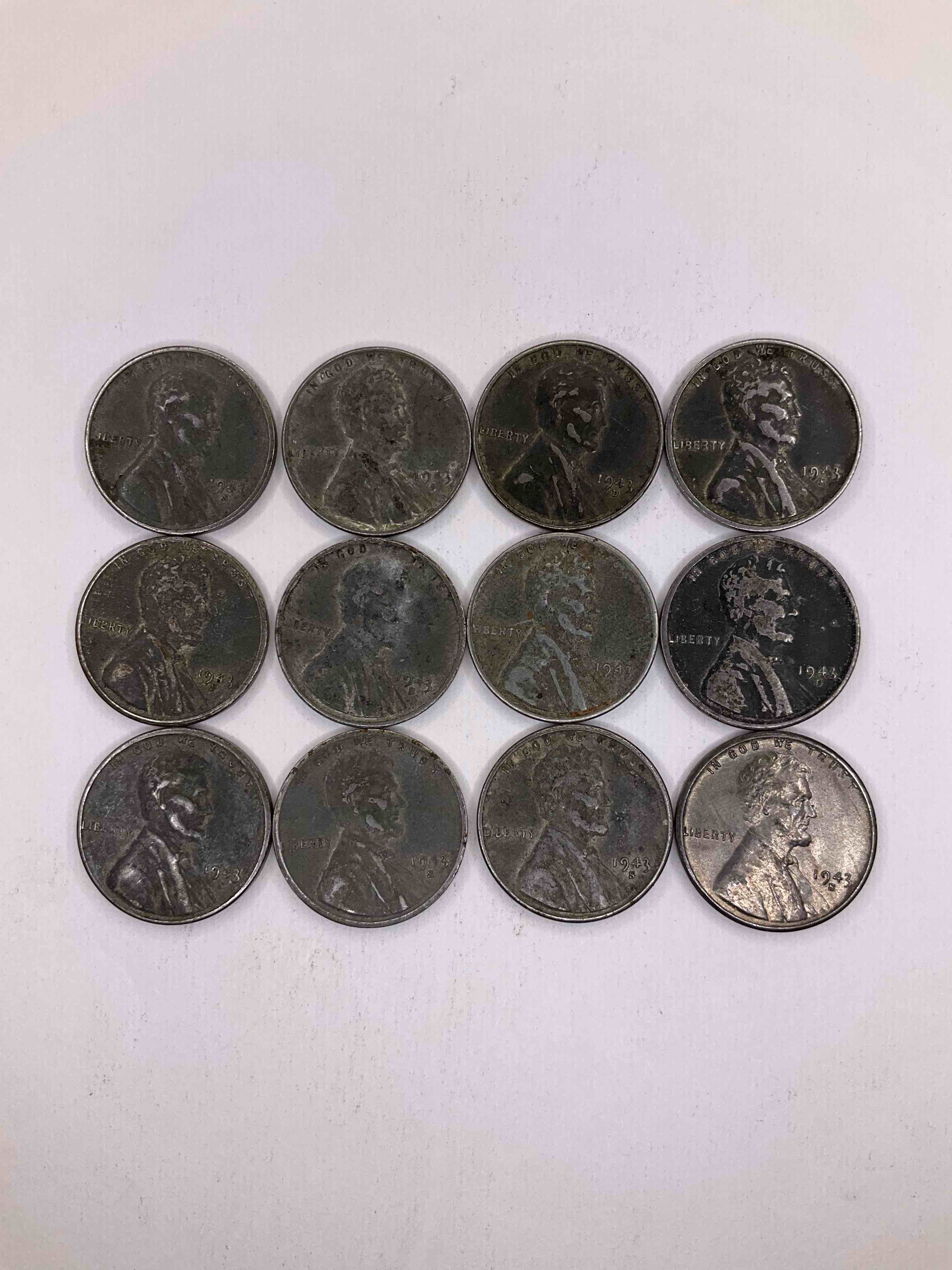 1943 World War Il History! Did You Know That In 1943 Copper Was So Valuable For Making Ammunition That The U.S. Treasury Made Pennies Out Of Steel?! 1943 STEEL Pennies Have Become Valuable, Rare Collector Items! Up For Auction Are Rare WWII Steel Pennies Appearing Circulated. Own Pieces Of World War Il History That Are An Awesome Investment!