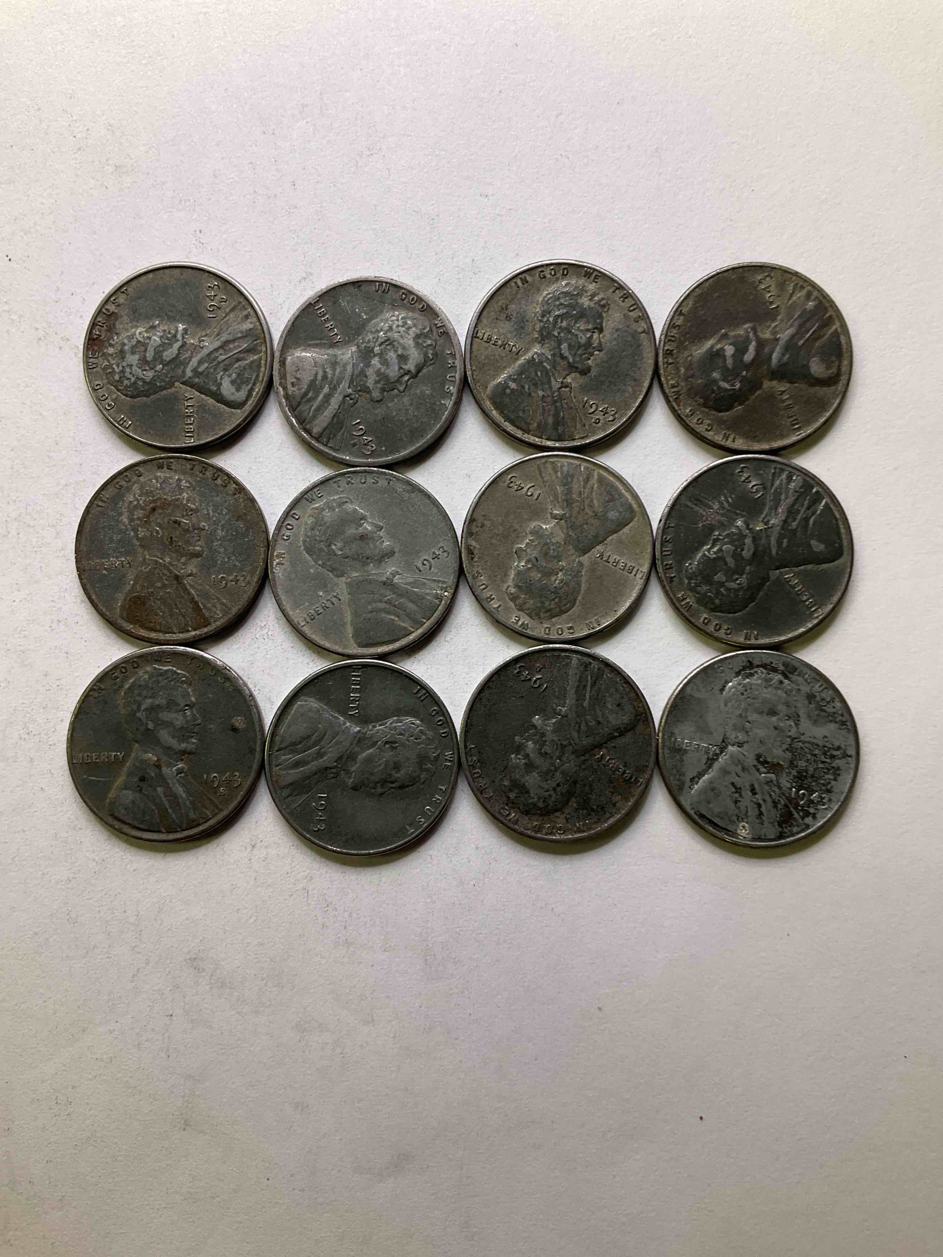 1943 World War Il History! Did You Know That In 1943 Copper Was So Valuable For Making Ammunition That The U.S. Treasury Made Pennies Out Of Steel?! 1943 STEEL Pennies Have Become Valuable, Rare Collector Items! Up For Auction Are Rare WWII Steel Pennies Appearing Circulated. Own Pieces Of World War Il History That Are An Awesome Investment!