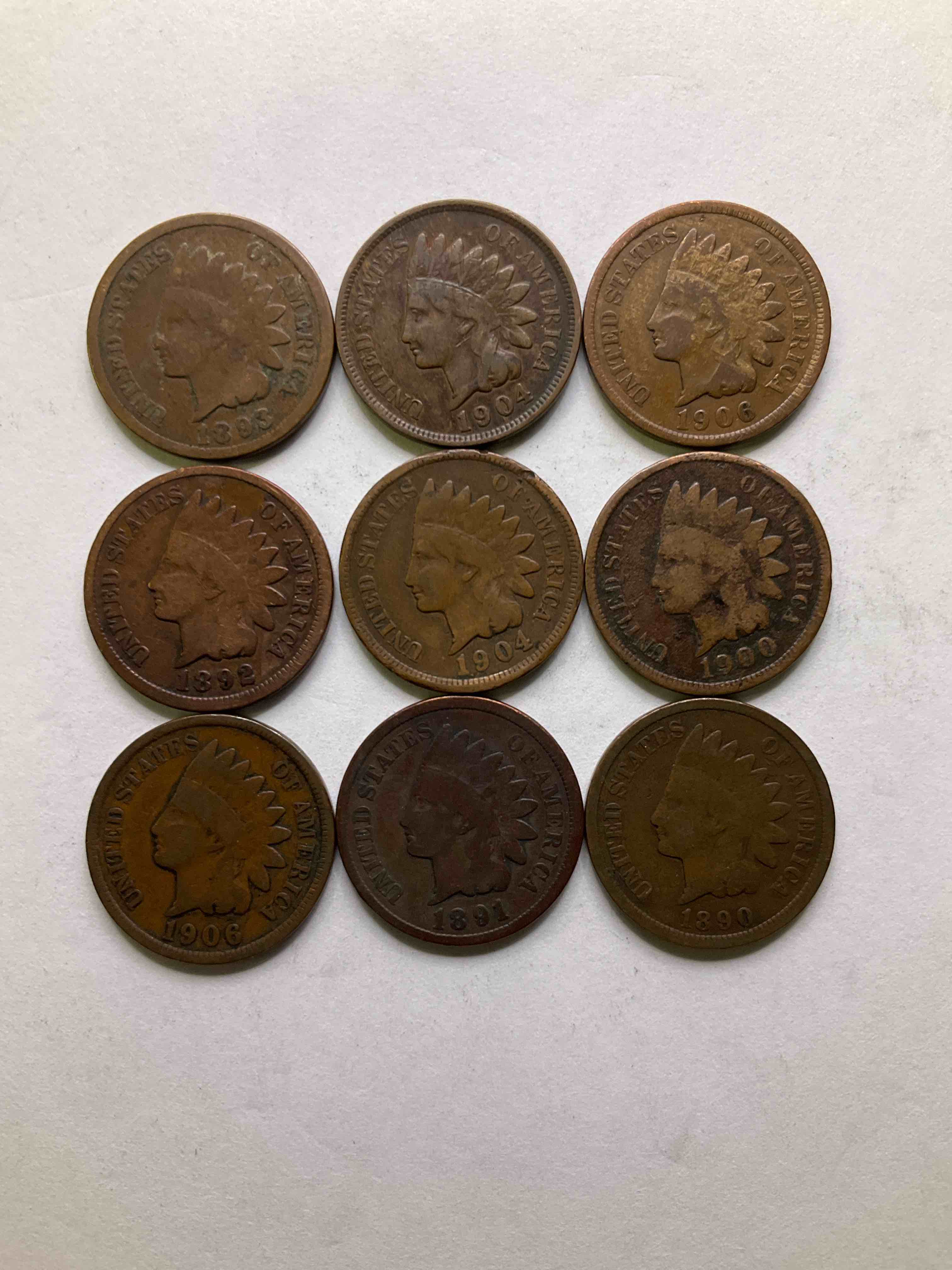 Indian Head Pennies! These Gorgeous U.S. Pennies Were Minted From 1859-1909 & Have Become Serious Collector Items! The "Indian Head" Design Is Actually A Representation Of Lady Liberty Wearing An Indian Headdress. Here Are Beautiful, Well-Kept Examples Representing Many Different Mint Years! Great For Collecting, Investing & Learning History, & Rare With Visible Dates!
