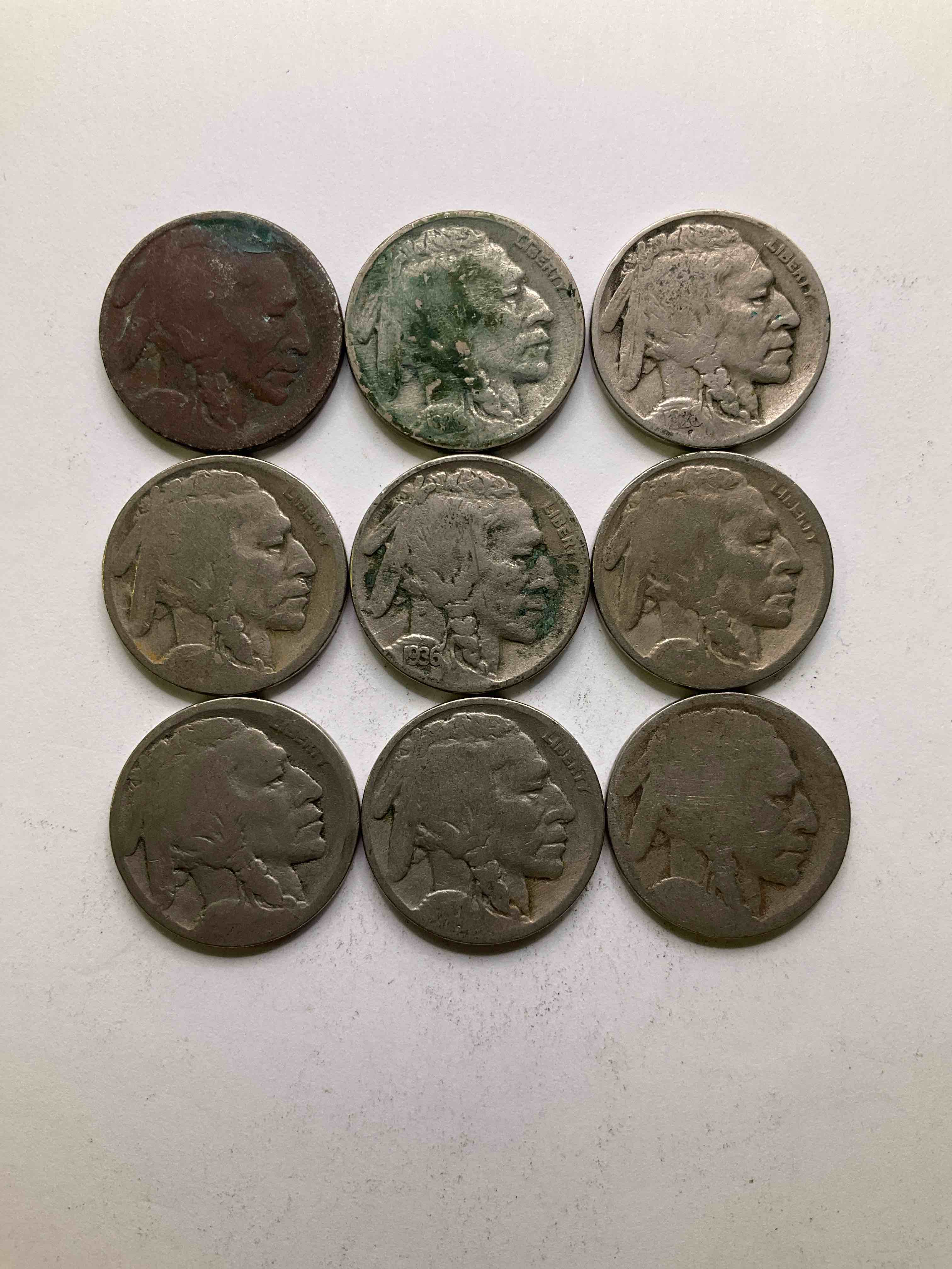 Historic Buffalo Nickels! Indian Head Buffalo Nickels Were Minted From 1913 To 1938 & Have Become A Favorite For Coin Collectors Around The World! Own Pieces Of American History With These Cools Indian Head Buffalo Nickels In Circulated Condition, Most With Visible Dates Which Is Very Rare For Buffalo Nickels!