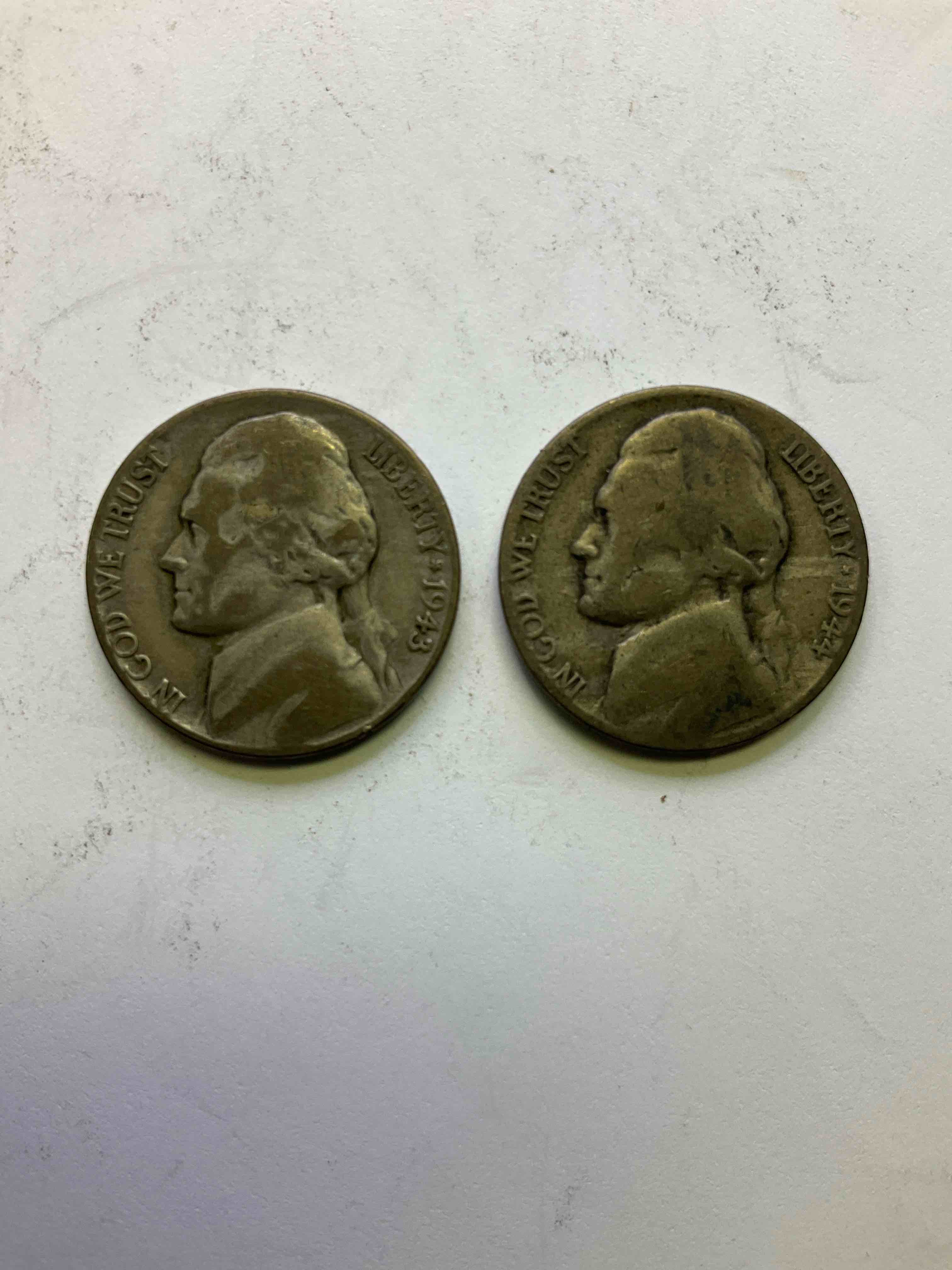 World War II U.S. Silver! Did You Know That Nickels Were Actually Made Of Silver During World War II From 1942-45? This Is Because America Needed Nickel To Make Ammunition, So The U.S. Treasury Made Nickels Out Of Partial Silver Instead Of Nickel For These Three Years Only! Own Great Pieces Of Rare World War II Silver. All Silver Nickels From The Height Of The War! Each Nickel Was Minted At 35% Silver, 56% Copper & 9% Manganese. Own Rare Pieces Of Valuable World War Il Precious Metal History! VERY Hard To Find!