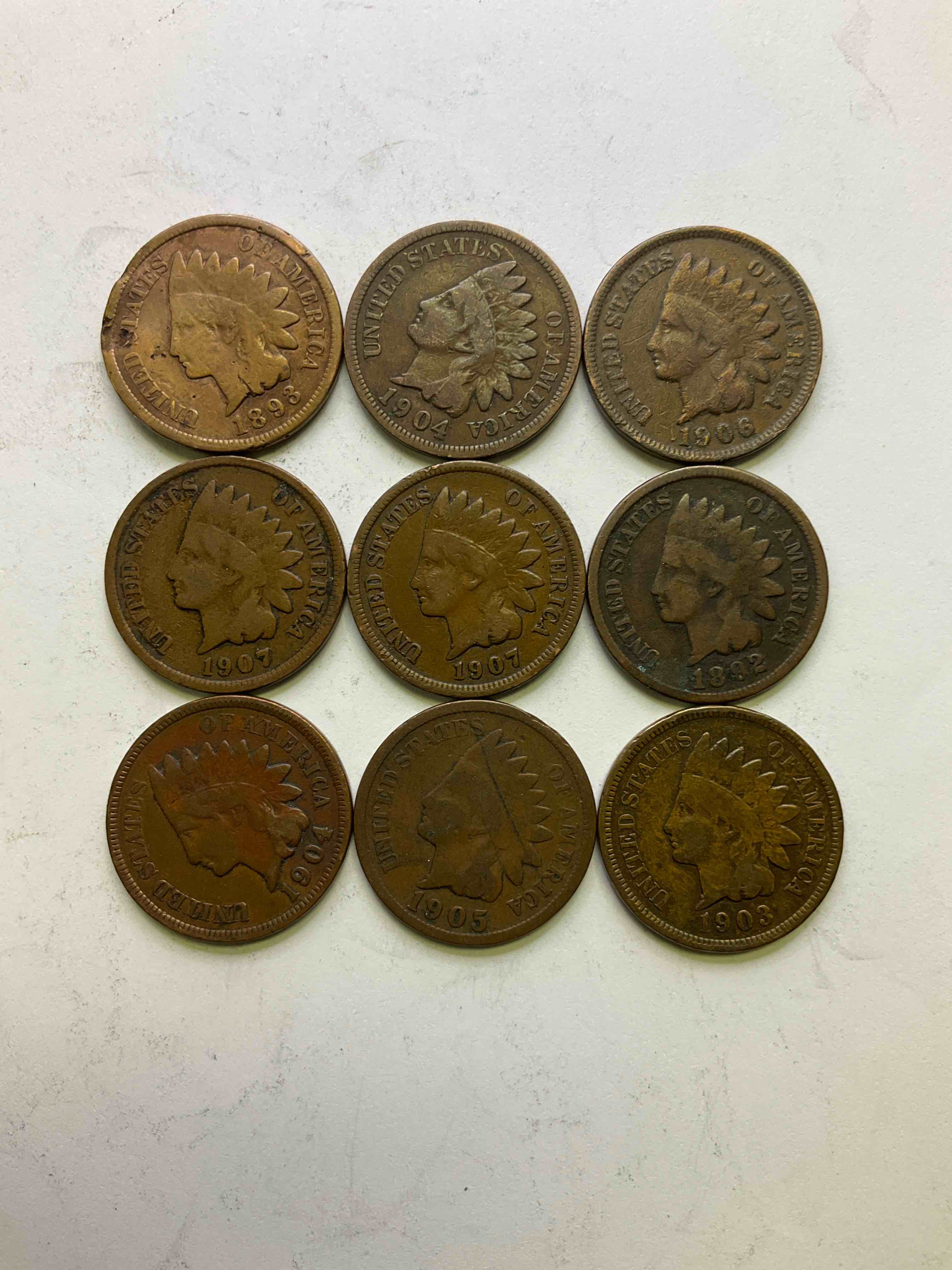Indian Head Pennies! These Gorgeous U.S. Pennies Were Minted From 1859-1909 & Have Become Serious Collector Items! The "Indian Head" Design Is Actually A Representation Of Lady Liberty Wearing An Indian Headdress. Here Are Beautiful, Well-Kept Examples Representing Many Different Mint Years! Great For Collecting, Investing & Learning History, & Rare With Visible Dates!