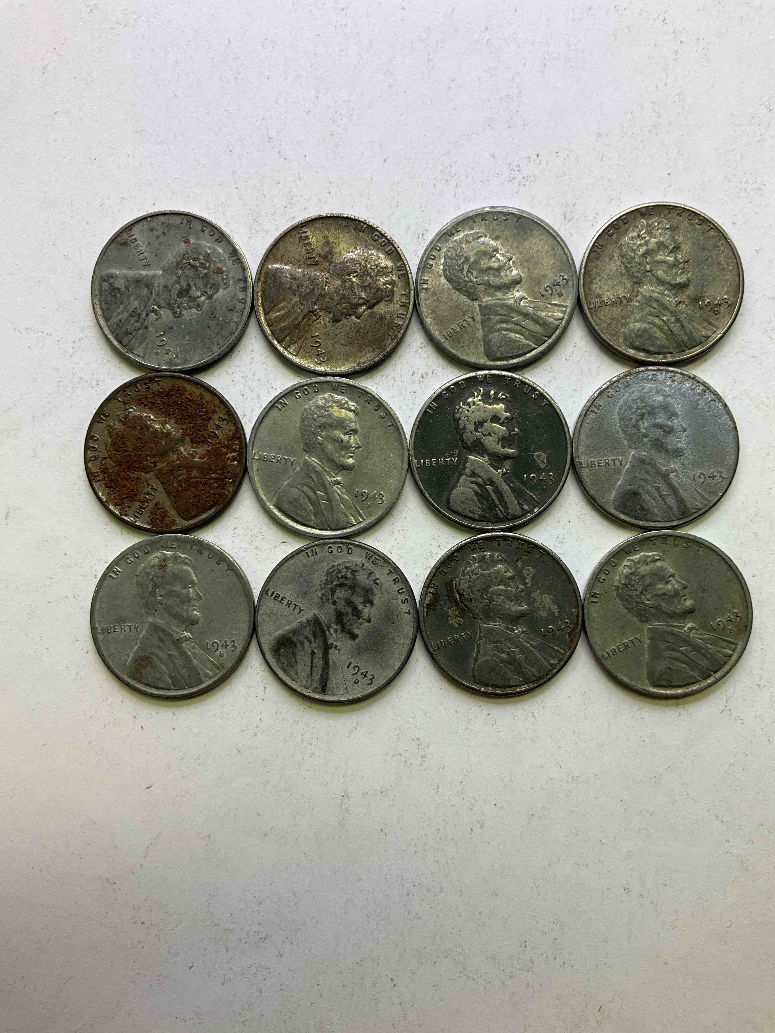 1943 World War II History! Did You Know That In 1943 Copper Was So Valuable For Making Ammunition That The U.S. Treasury Made Pennies Out Of Steel?! 1943 STEEL. Pennies Have Become Valuable, Rare Collector Items! Up For • Auction Are Rare WWIl Steel Pennies Appearing Circulated. Own Pieces Of World War Il History That Are An Awesome Investment!