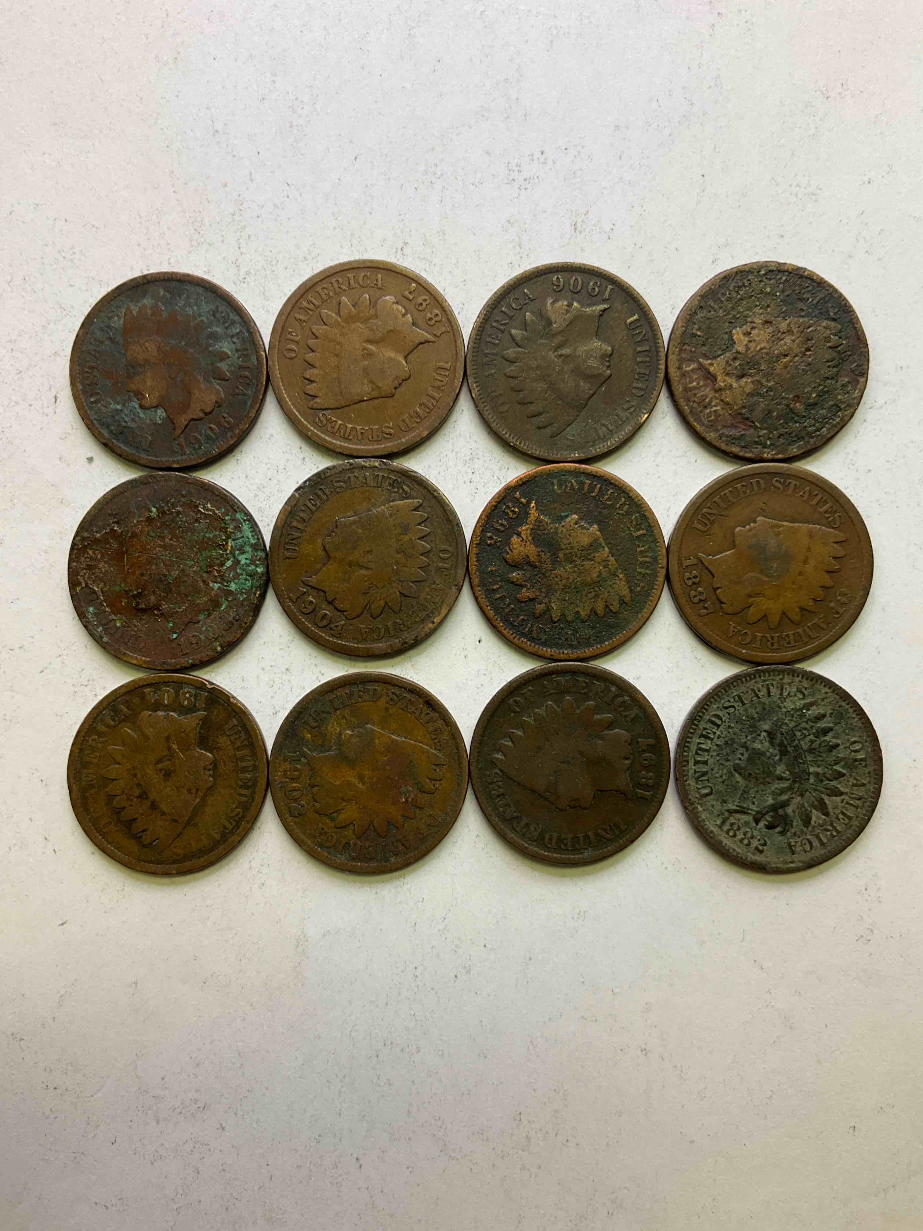 Indian Head Pennies! These Gorgeous U.S. Pennies Were Minted From 1859-1909 & Have Become Serious Collector Items! The "Indian Head" Design Is Actually A Representation Of Lady Liberty Wearing An Indian Headdress. Here Are Beautiful, Well-Kept Examples Representing Many Different Mint Years! Great For Collecting, Investing & Learning History, & Rare With Visible Dates!