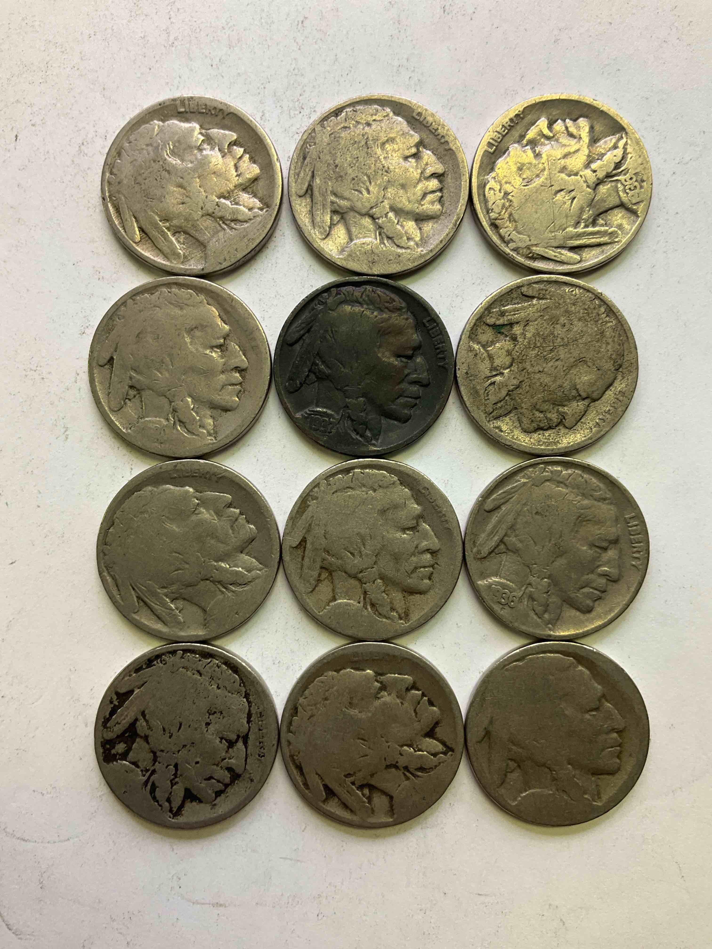 Historic Buffalo Nickels! Indian Head Buffalo Nickels Were Minted From 1913 To 1938 & Have Become A Favorite For Coin Collectors Around The World! Own Pieces Of American History With These Cools Indian Head Buffalo Nickels In Circulated Condition, Most With Visible Dates Which Is Very Rare For Buffalo Nickels!