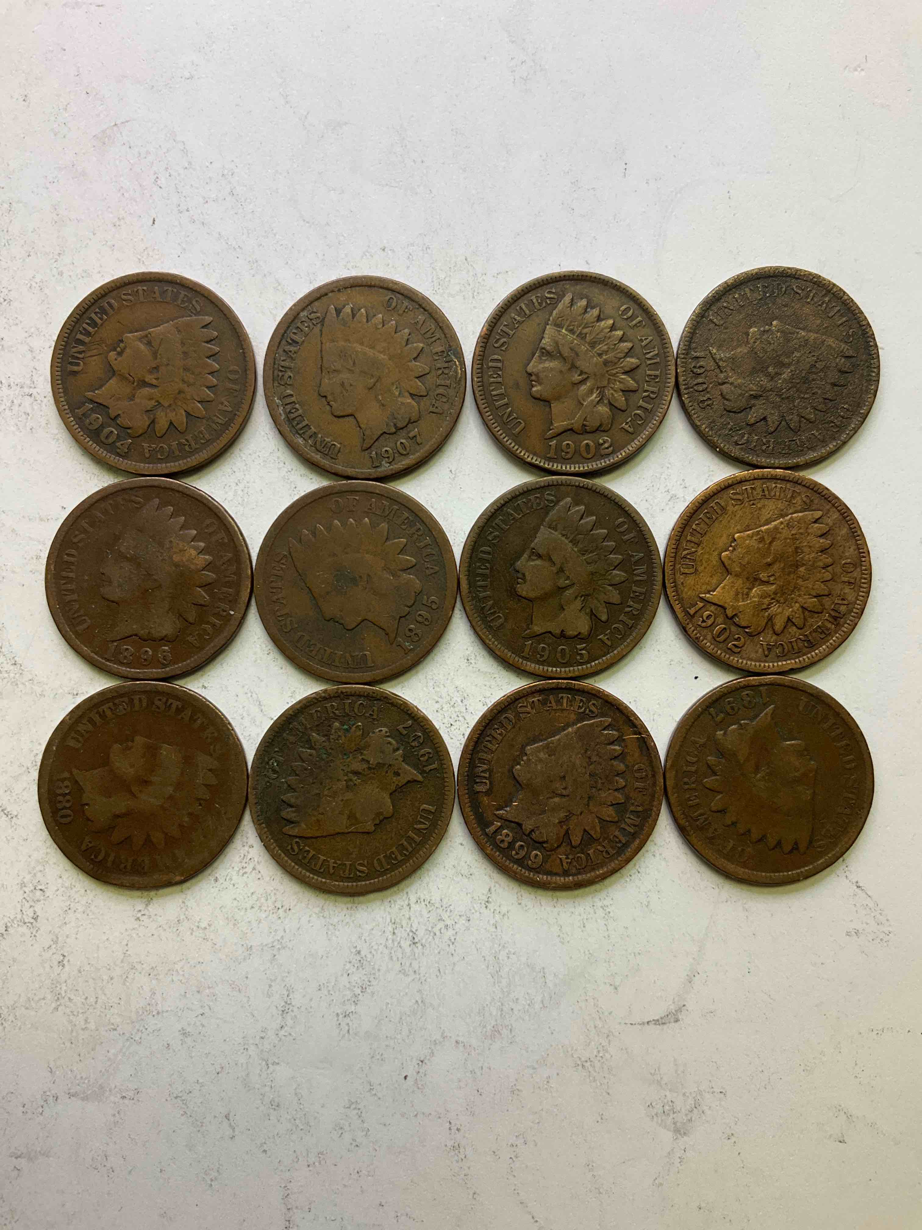 Indian Head Pennies! These Gorgeous U.S. Pennies Were Minted From 1859-1909 & Have Become Serious Collector: Items! The "Indian Head" Design Is Actually A Representation Of Lady Liberty Wearing An Indian Headdress. Here Are Beautiful, Well-Kept Examples Representing Many Different Mint Years! Great For Collecting, Investing & Learning History, & Rare With Visible Dates!