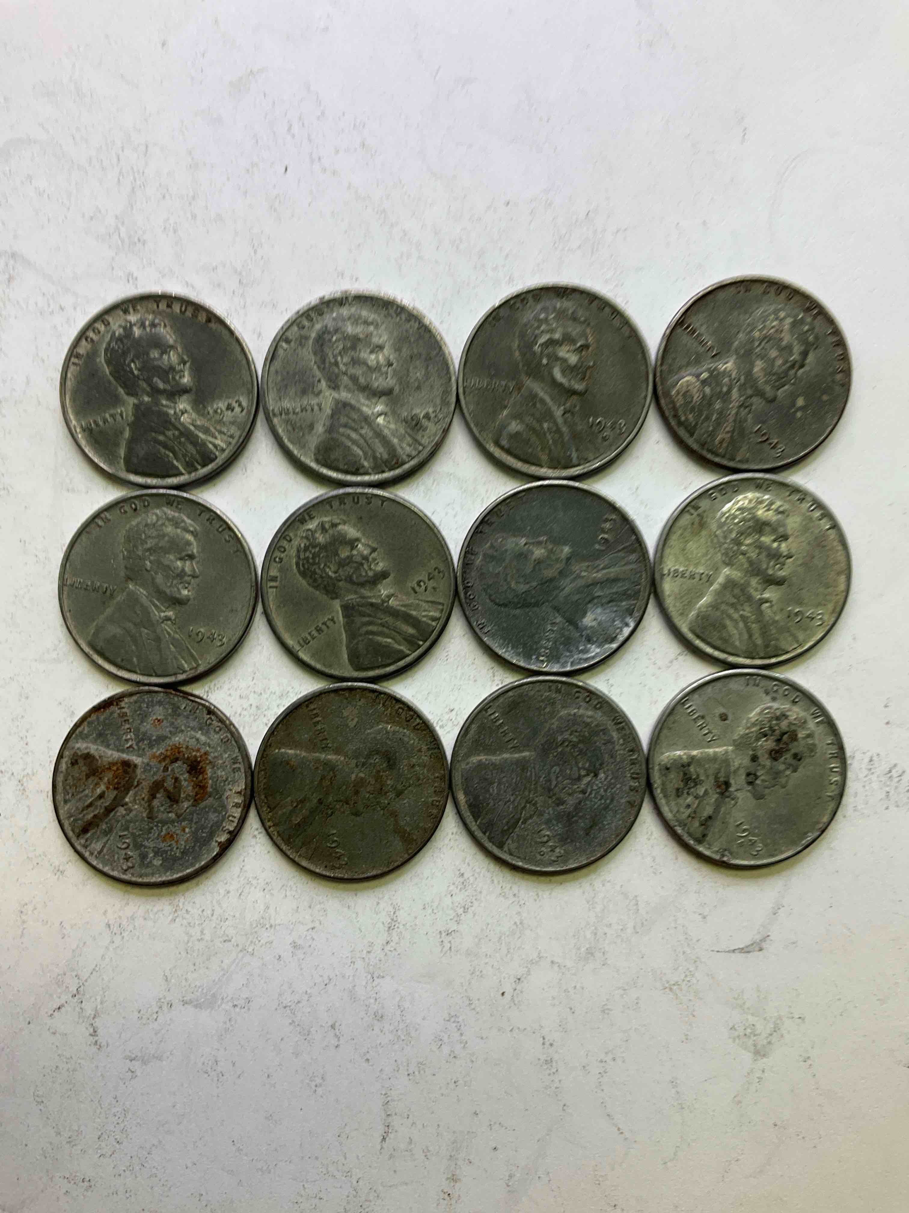 1943 World War II History! Did You Know That In 1943 Copper Was So Valuable For Making Ammunition That The U.S. Treasury Made Pennies Out Of Steel?! 1943 STEEL Pennies Have Become Valuable, Rare Collector Items! Up For Auction Are Rare WWIl Steel Pennies Appearing Circulated. Own Pieces Of World War II History That Are An Awesome Investment!
