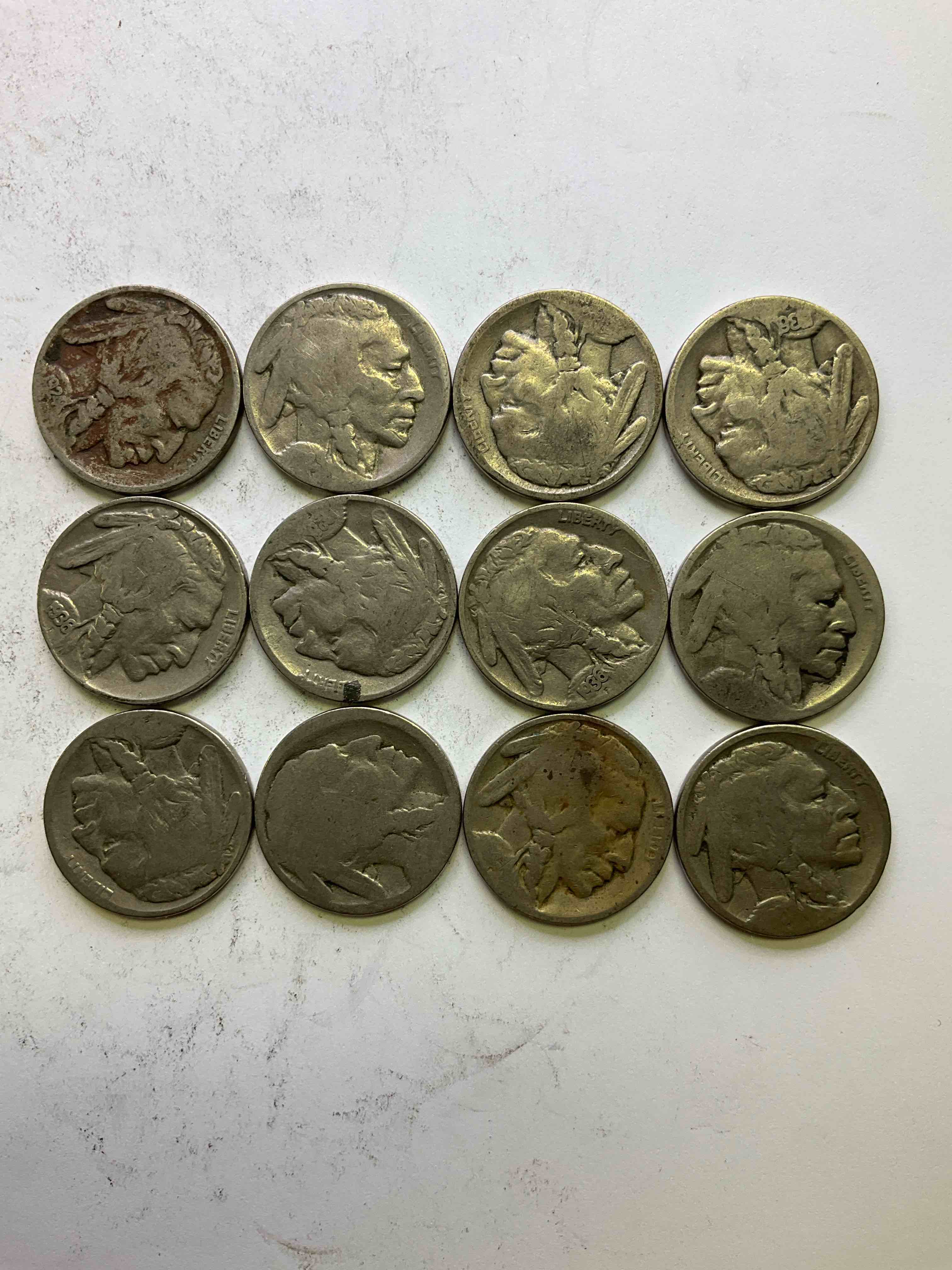 Historic Buffalo Nickels! Indian Head Buffalo Nickels Were Minted From 1913 To 1938 & Have Become A Favorite For Coin Collectors Around The World! Own Pieces Of American History With These Cools Indian Head Buffalo Nickels In Circulated Condition, Most With Visible Dates Which Is Very Rare For Buffalo Nickels!