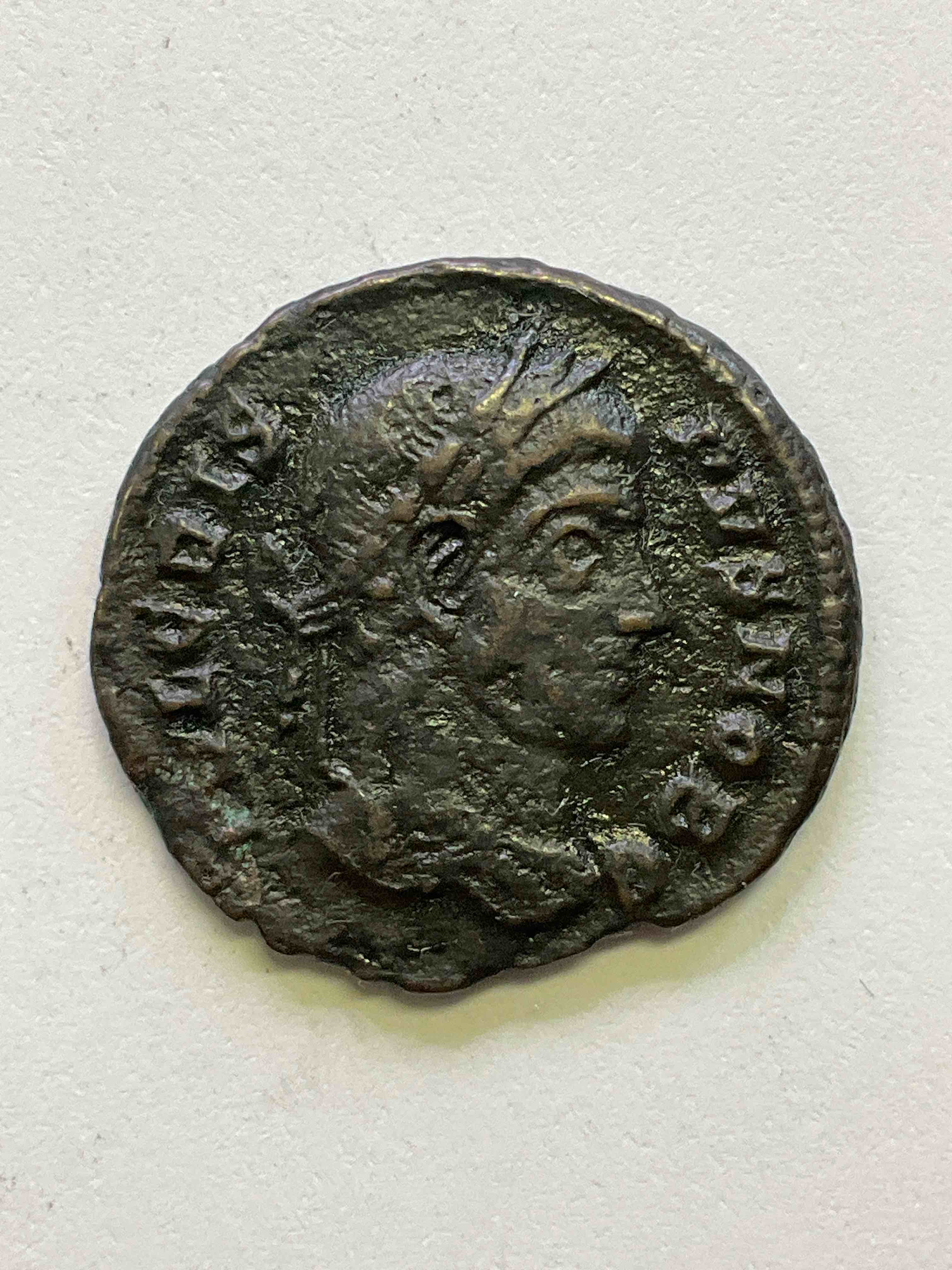 A.D. 317-326 Reign Of Crispus, Ancient Roman Empire Authentic Bronze Coin With Great Details! Almost 1,700 Years Old! From The Reign Of Crispus, The Eldest Son Of Constantine 1. He Was Ceaser until Executed By His Father In 326 A.D. This Coin Is A Serious Piece Of Authentic History With Historical Significance! 4