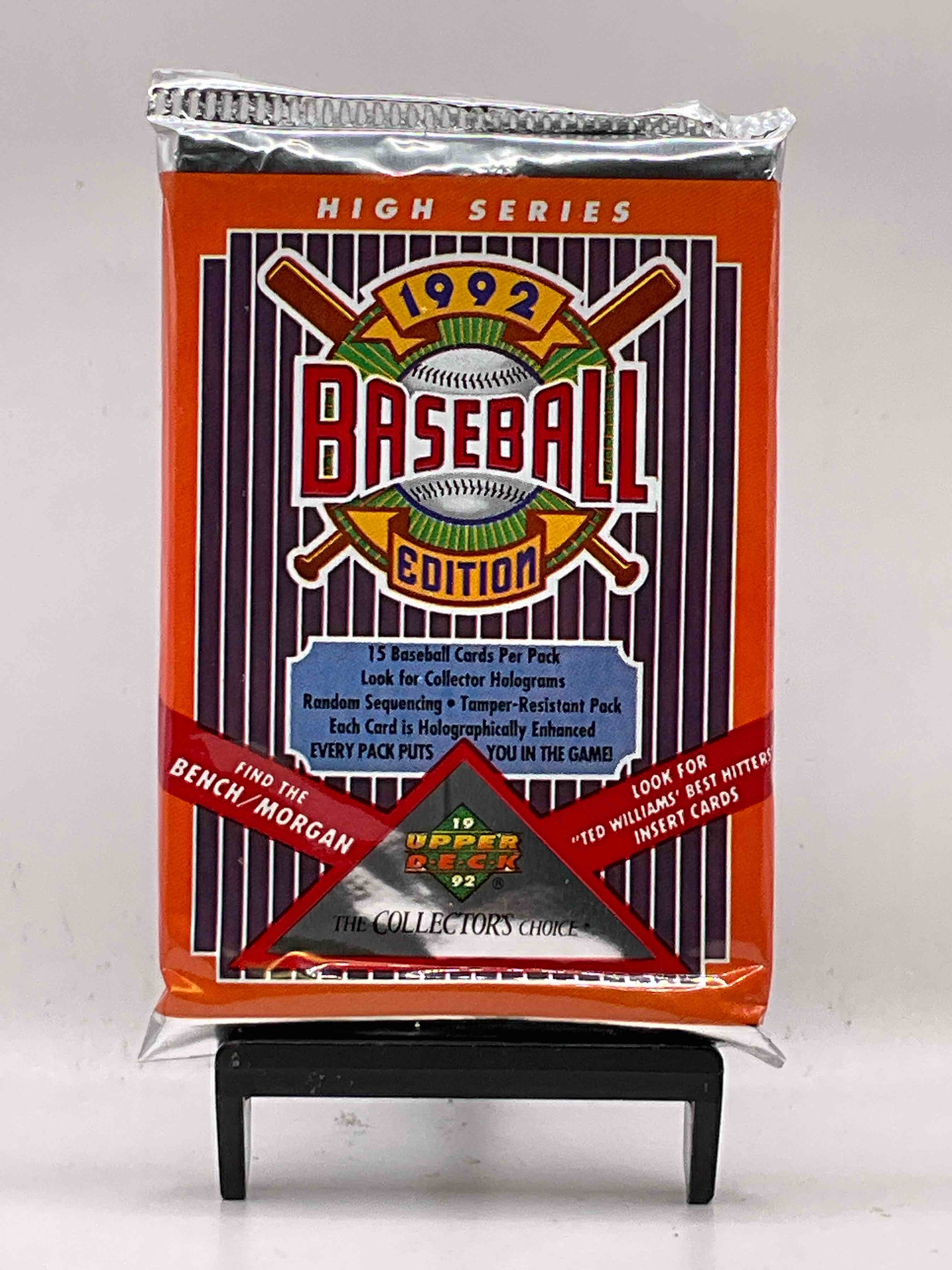 1992 Upper Deck Baseball Sealed Sports & Collectible Card Pack, Direct From Original Sealed Retail Case! Search For Ultra Rare & Valuable Ted Williams & Johnny Bench Signed Insert Cards As Well As Deion Sanders, Ken Griffey Jr., Nolan Ryan & So Much More!