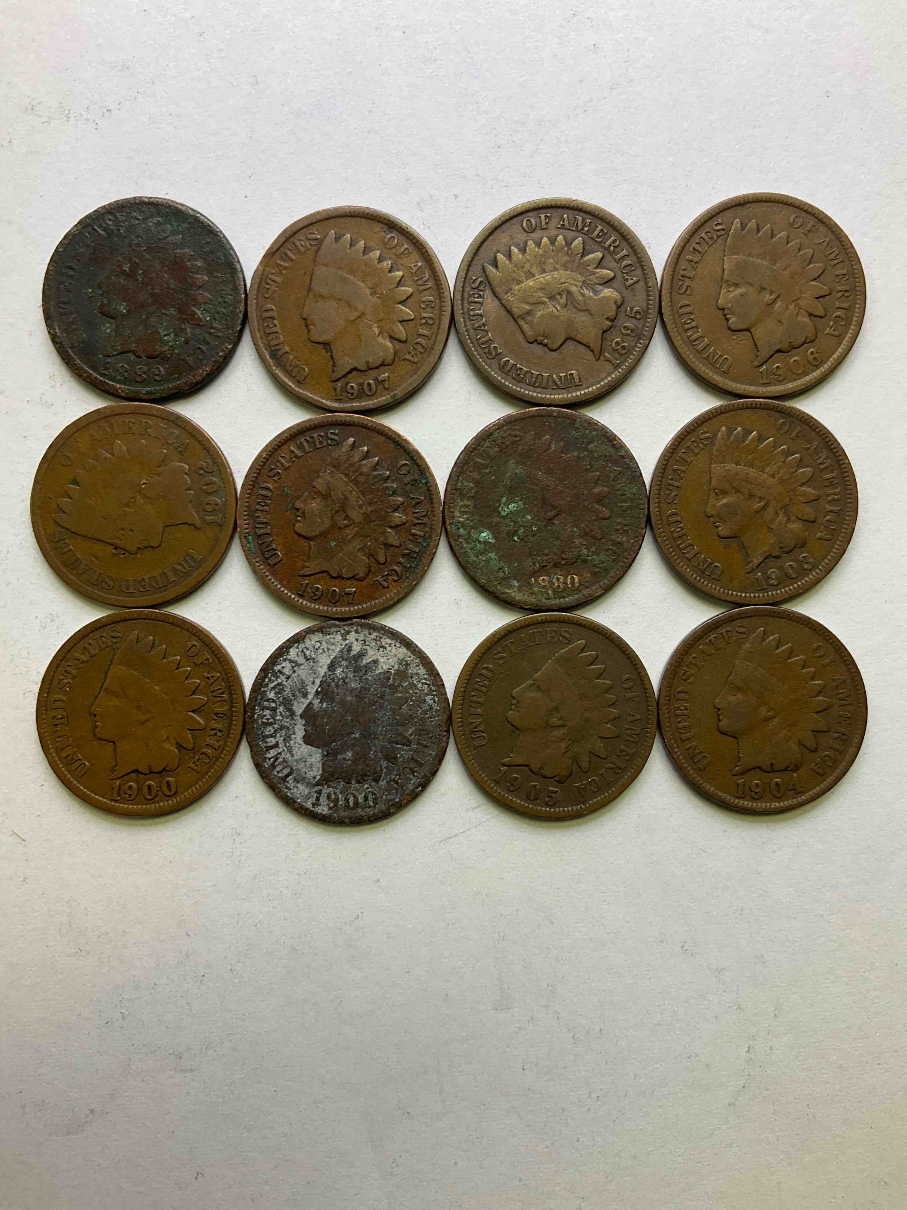 Indian Head Pennies! These Gorgeous U.S. Pennies Were Minted From 1859-1909 & Have Become Serious Collector Items! The "Indian Head" Design Is Actually A Representation Of Lady Liberty Wearing An Indian Headdress. Here Are Beautiful, Well-Kept Examples Representing Many Different Mint Years! Great For Collecting, Investing & Learning History, & Rare With Visible Dates!