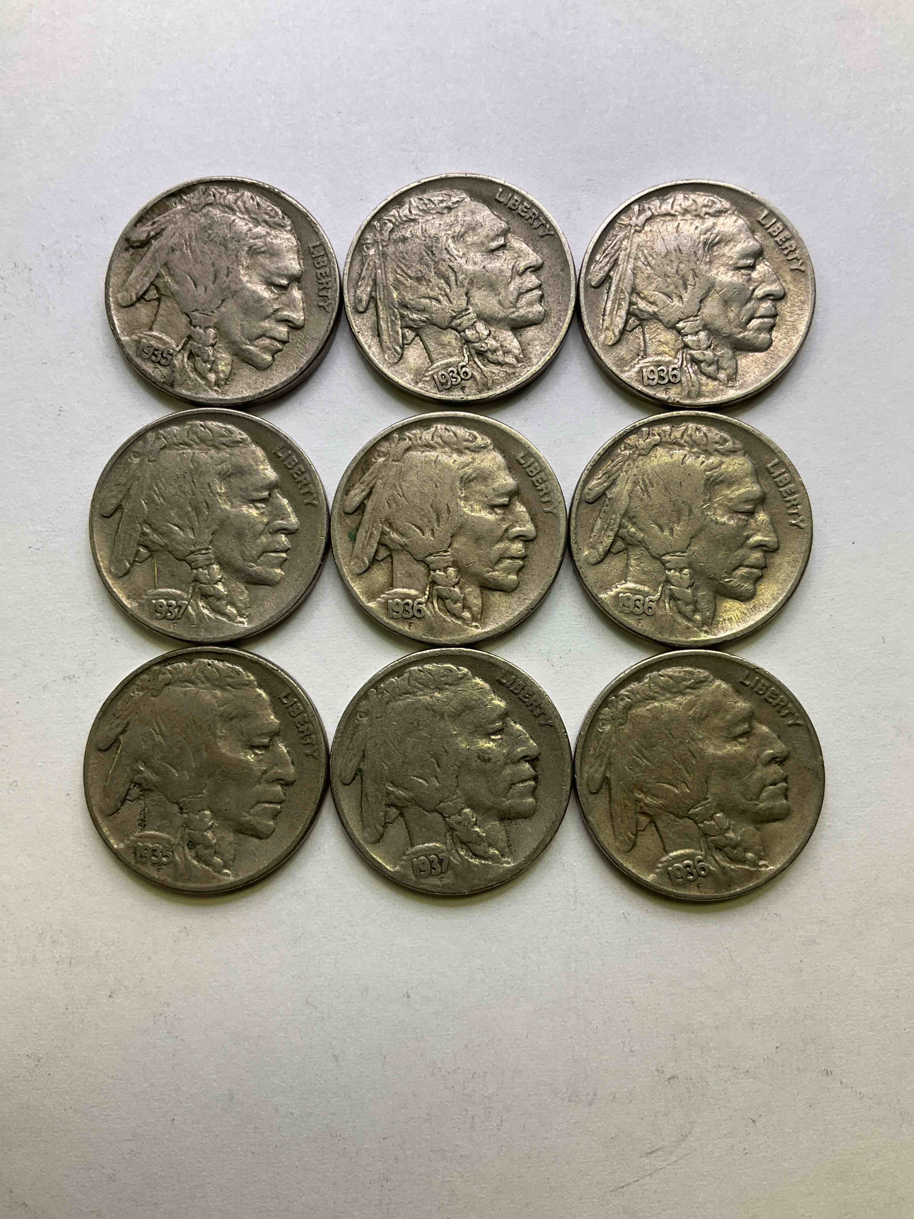 Historic Buffalo Nickels! Indian Head Buffalo Nickels Were Minted From 1913 To 1938 & Have Become A Favorite For Coin Collectors Around The World! Own Pieces Of American History With These Cool Indian Head Buffalo Nickels In Circulated Condition, Most With Visible Dates Which Is Very Rare For Buffalo Nickels!