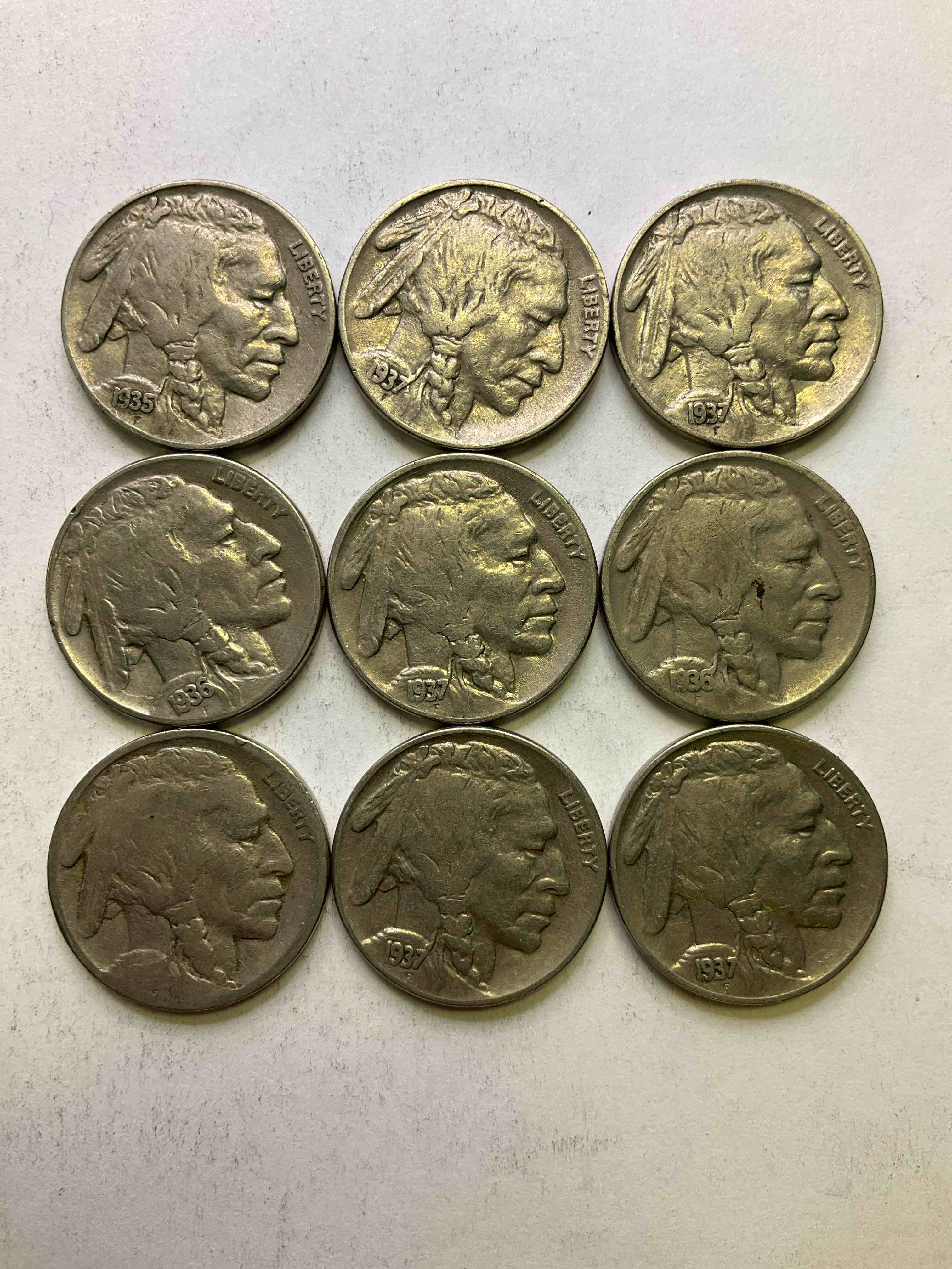 Historic Buffalo Nickels! Indian Head Buffalo Nickels Were Minted From 1913 To 1938 & Have Become A Favorite For Coin Collectors Around The World! Own Pieces Of American History With These Cool Indian Head Buffalo Nickels In Circulated Condition, Most With Visible Dates Which Is Very Rare For Buffalo Nickels!