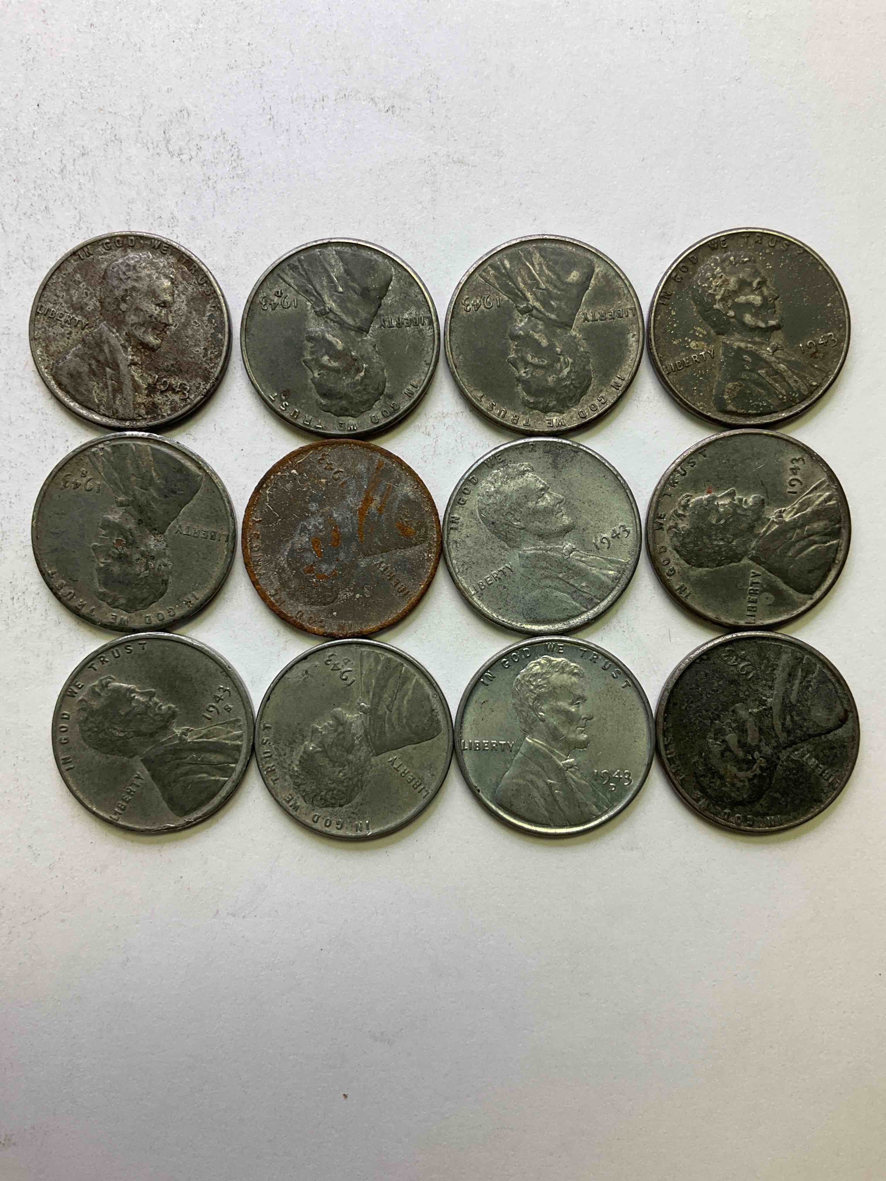 1943 World War II History! Did You Know That In 1943 Copper Was So Valuable For Making Ammunition That The U.S. Treasury Made Pennies Out Of Steel?! 1943 STEEL Pennies Have Become Valuable, Rare Collector Items! Up For Auction Are Rare WWIl Steel Pennies Appearing Circulated. Own Pieces Of World War Il History That Are An Awesome Investment!