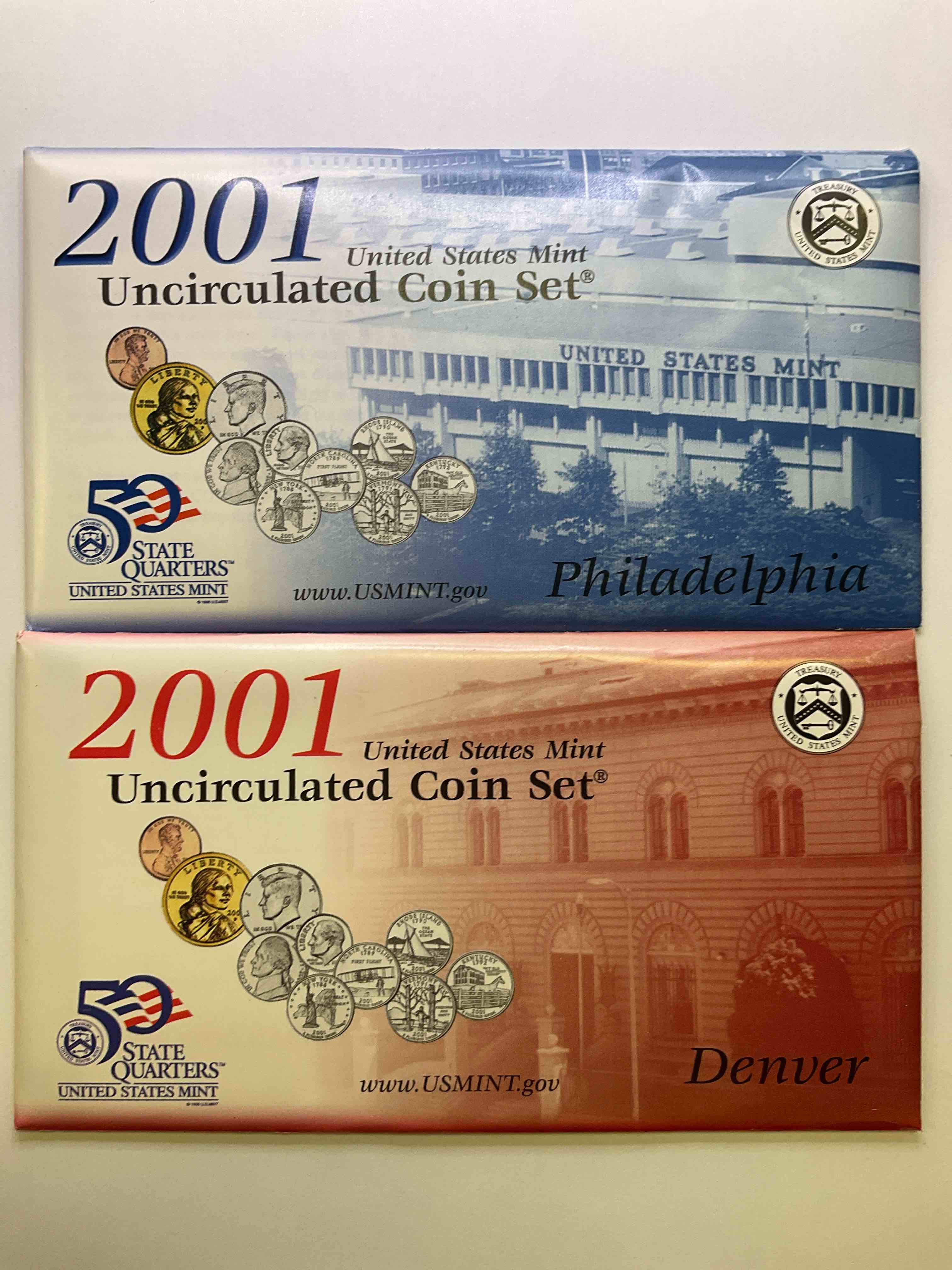 2001, The Year The World Changed Forever. Here Is A Gorgeous 2001 U.S. Mint Set! Includes 10 Coins, Each Coin Minted That Year To Include The Five State Quarters Issued That Year. Still In Original Box Direct From The U.S. Mint. Own An Incredible Collector Item & An Important Piece Of History.