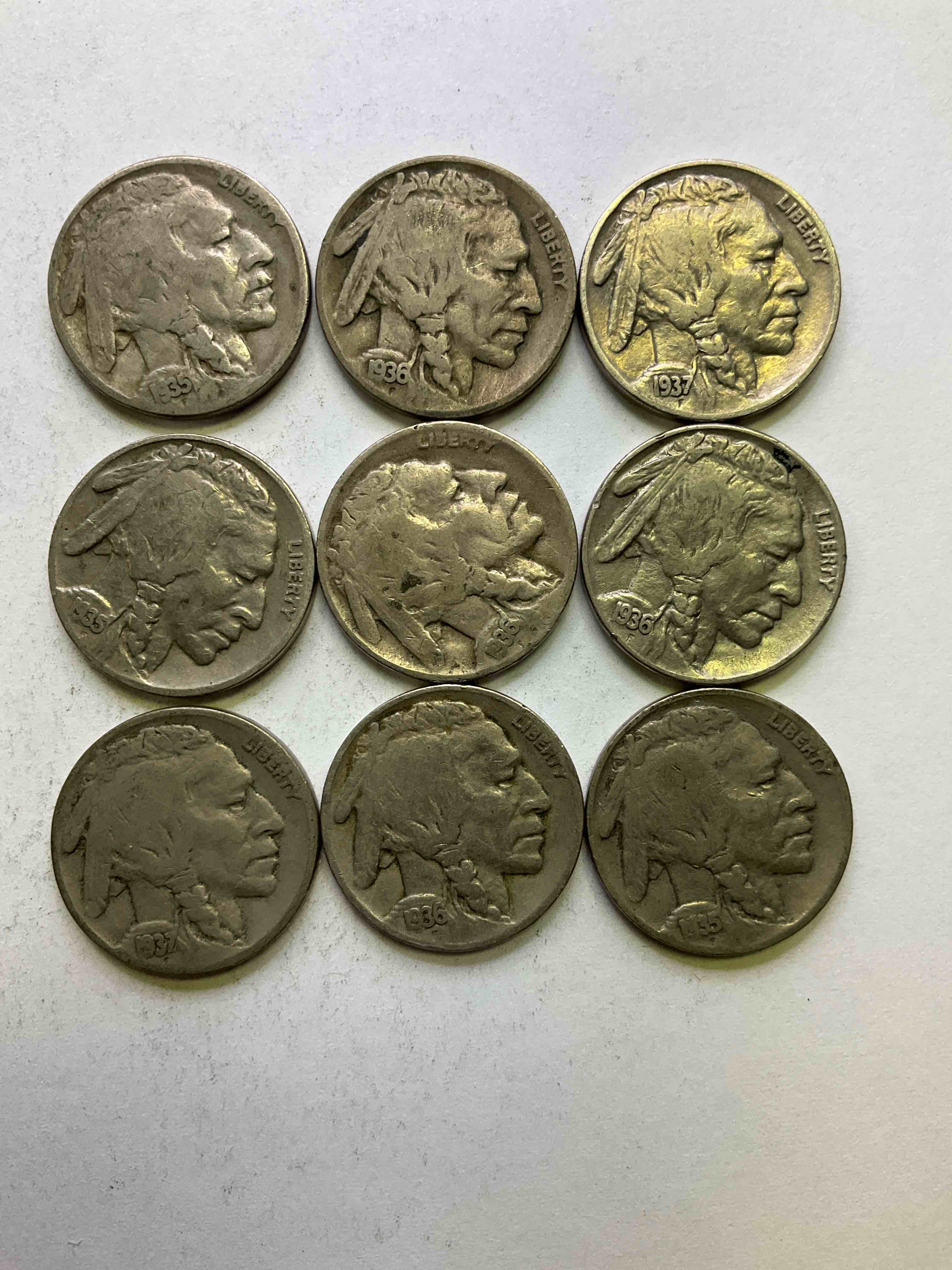 Historic Buffalo Nickels! Indian Head Buffalo Nickels Were Minted From 1913 To 1938 & Have Become A Favorite For Coin Collectors Around The World! Own Pieces Of American History With These Cool Indian Head Buffalo Nickels In Circulated Condition, Most With Visible Dates Which Is Very Rare For Buffalo Nickels!