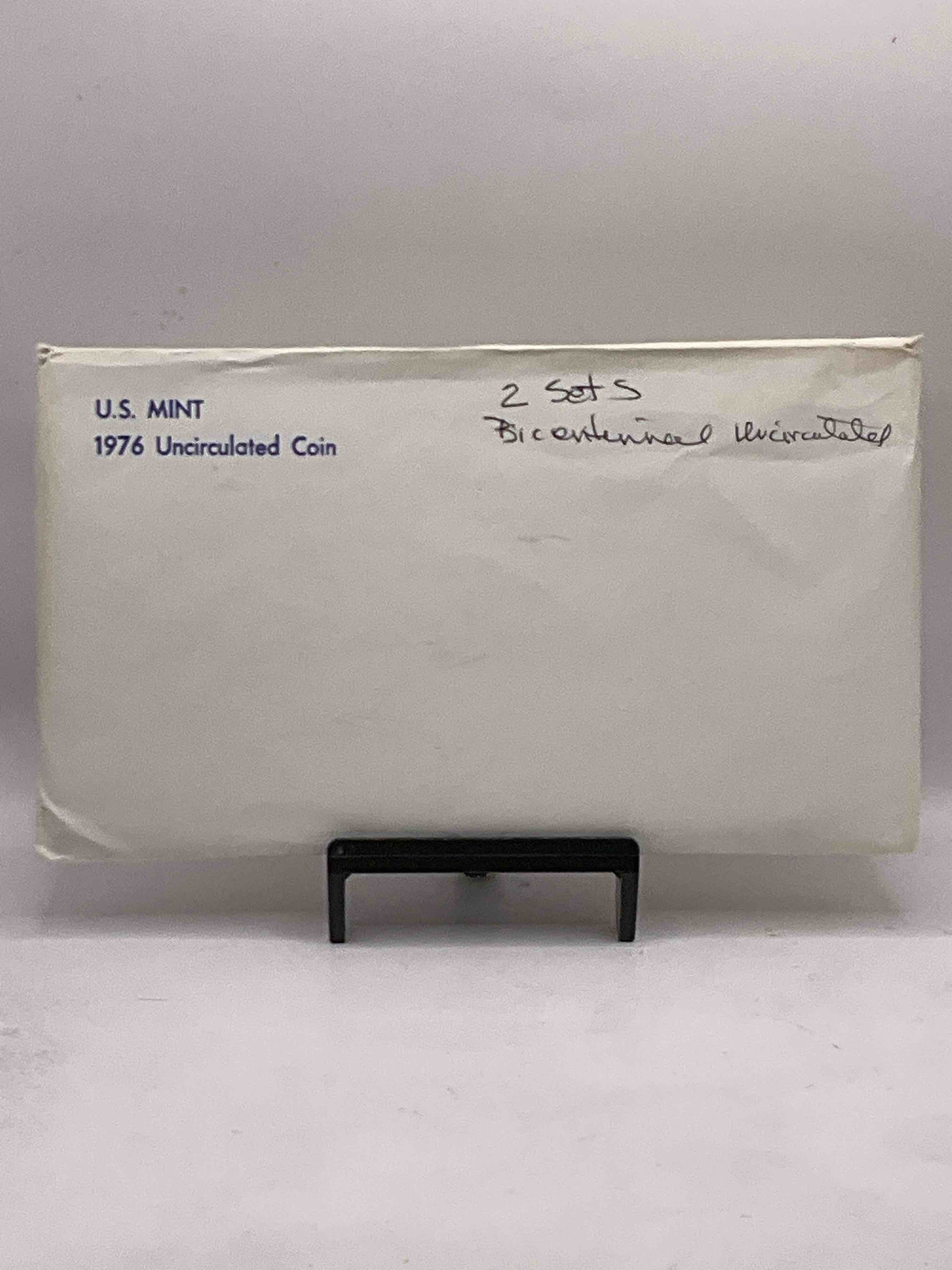 1976 Bicentennial Mint Set! This Highly Collectible Mint Set Includes 10 Coins, Five Minted From Each Mint Location (Philly & Denver) That Year. Coins Are 1976 Special Bicentennial Edition, To Include Rare Bicentennial "Ike" Dollar! Still In Its Original Envelope Direct From The U.S. Treasury in 1976!