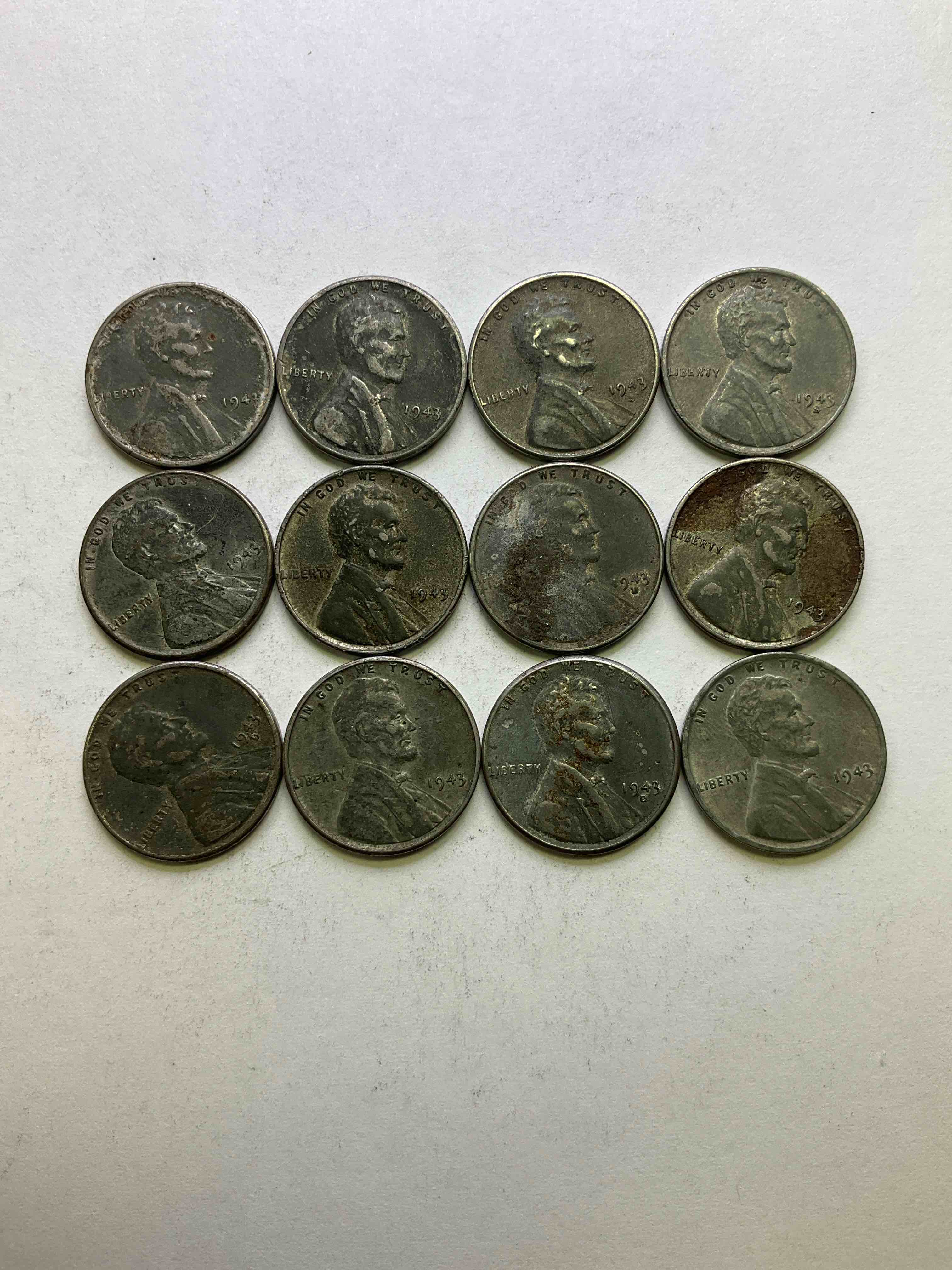 1943 World War Il History! Did You Know That In 1943 Copper Was So Valuable For Making Ammunition That The U.S. Treasury Made Pennies Out Of Steel?! 1943 STEEL Pennies Have Become Valuable, Rare Collector Items! Up For Auction Are Rare WWII Steel Pennies Appearing Circulated. Own Pieces Of World War II History That Are An Awesome Investment!