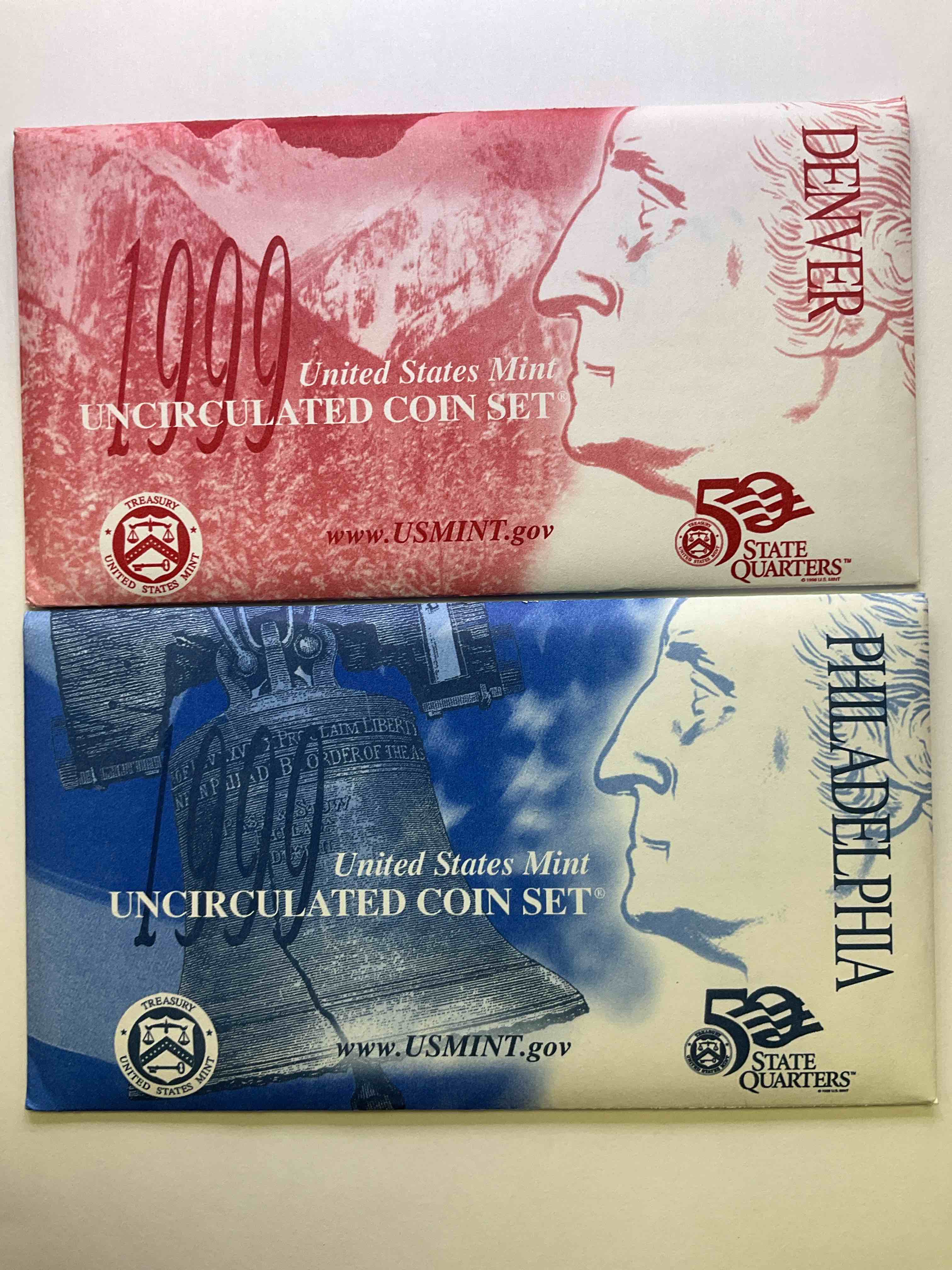 Party Like It's 1999! Awesome 1999 U.S. Uncirculated Mint Set, Direct From The U.S. Treasury & Still In Original Envelopes! Includes 20 Total Coins, All Coins Minted In Philly & Denver That Year, To Include State Quarters! An Awesome Piece Of History & Investment!