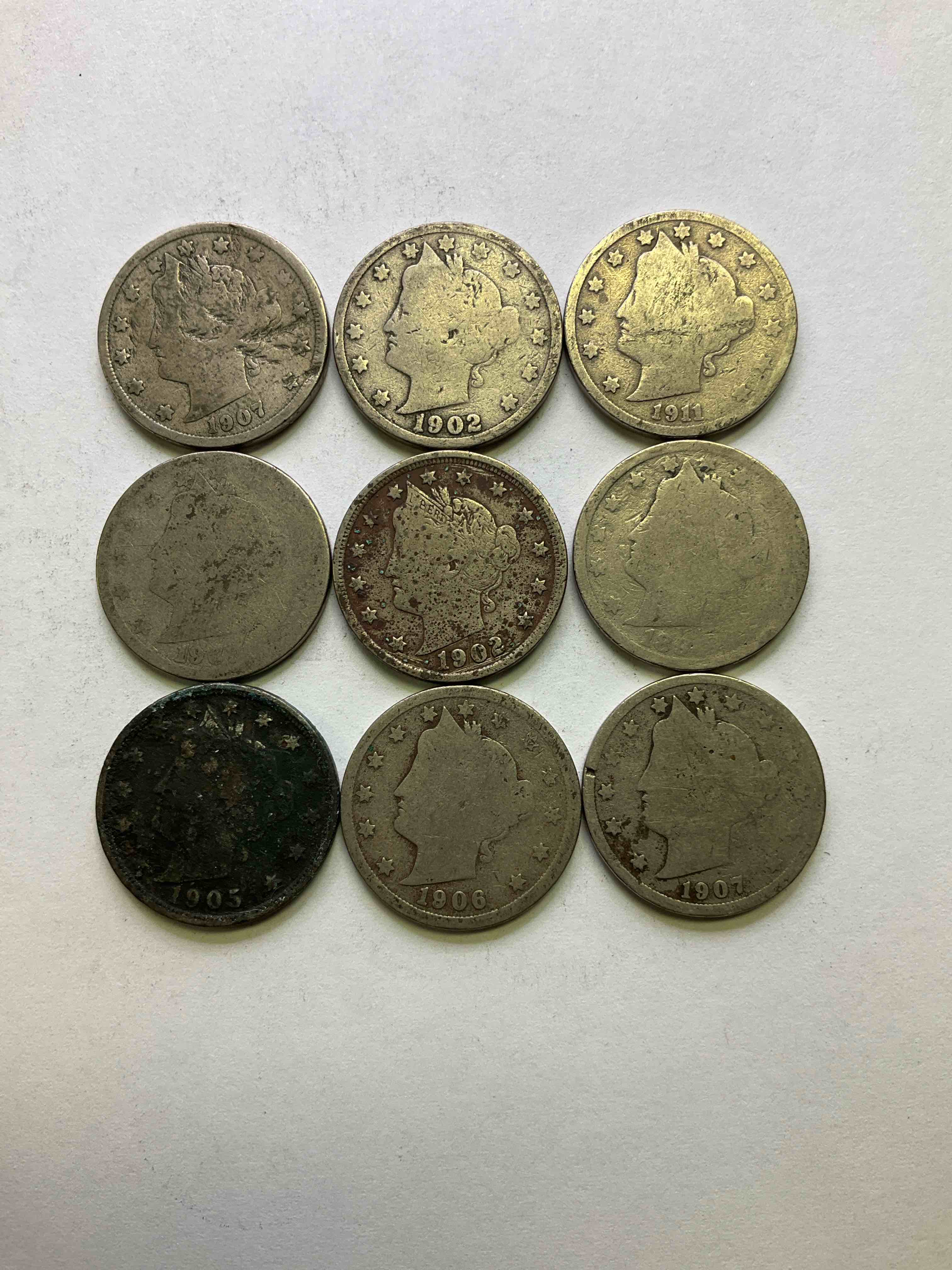 Antique U.S. "V" Nickels, Own A Piece Of History Great For Coin Collectors, Think Of The History These Coins Have Seen! Liberty Head V Nickels Were Minted Up Until 1913 & Were The Style Of Nickels Before Buffalo Nickels. Own Some Cool Pieces Of History! Rare To See These Coins With The "Date On" In Circulated Condition!