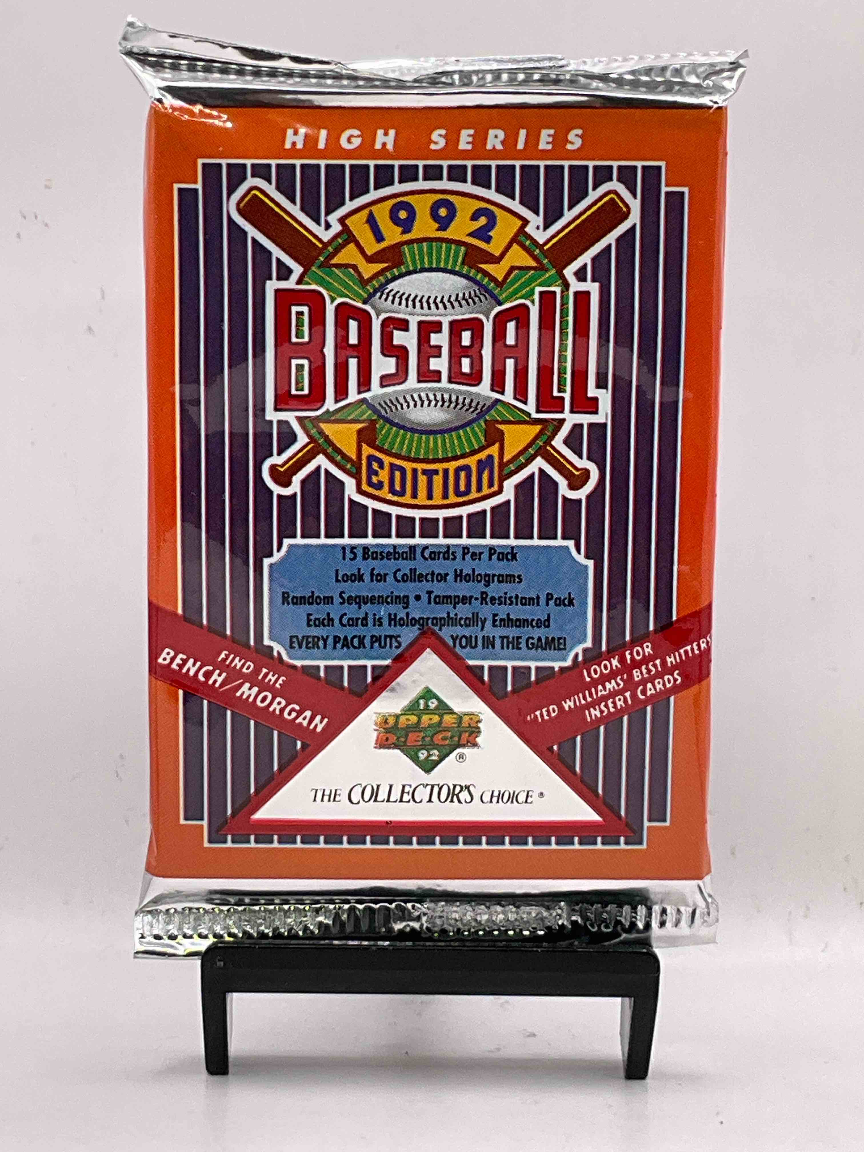 1992 Upper Deck Baseball Sealed Sports & Collectible Card Pack, Direct From Original Sealed Retail Case! Search For Ultra Rare & Valuable Ted Williams & Johnny Bench Signed Insert Cards As Well As Deion Sanders, Ken Griffey Jr., Nolan Ryan & So Much More!