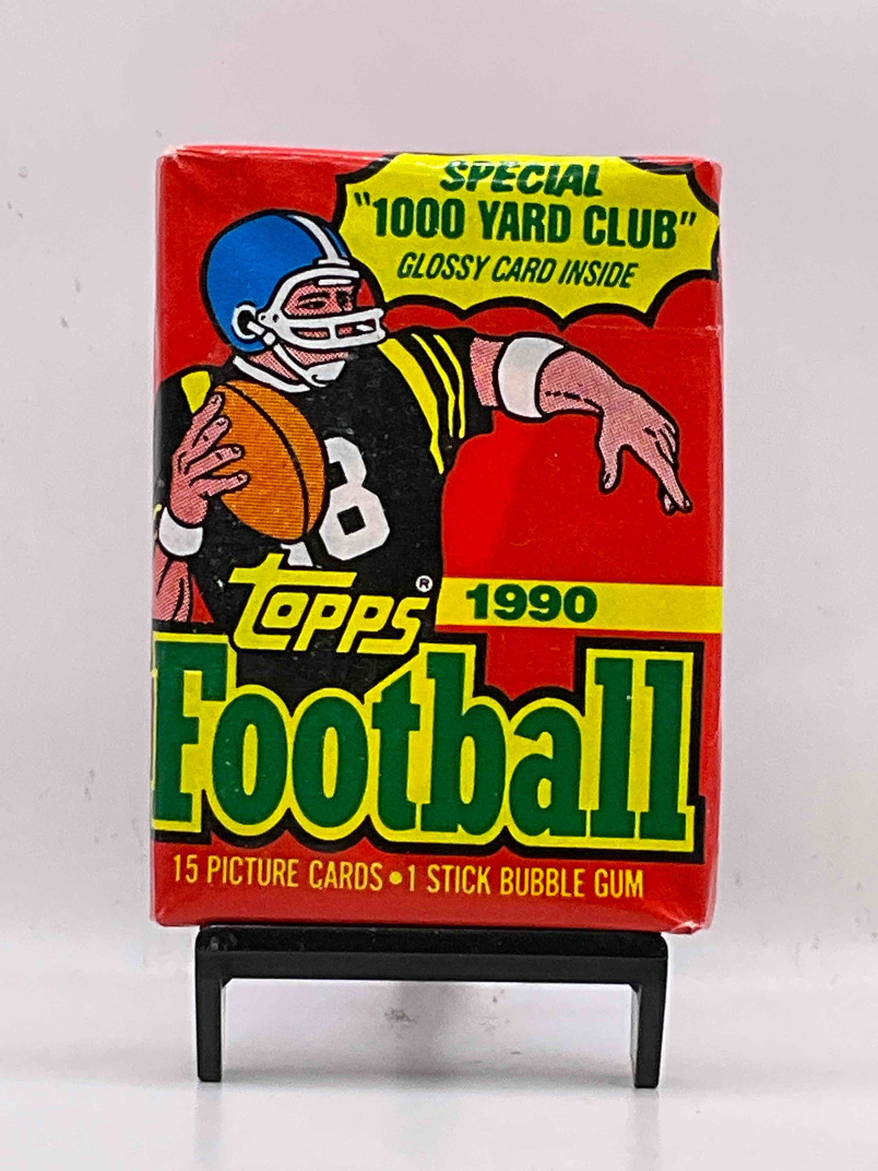 1990 Topps Football Unopened Sports Card Wax Pack, Direct From Original Retail Box! Getting Hard To Find! Search For Early Barry Sanders & Jerry Rice & So Much More!