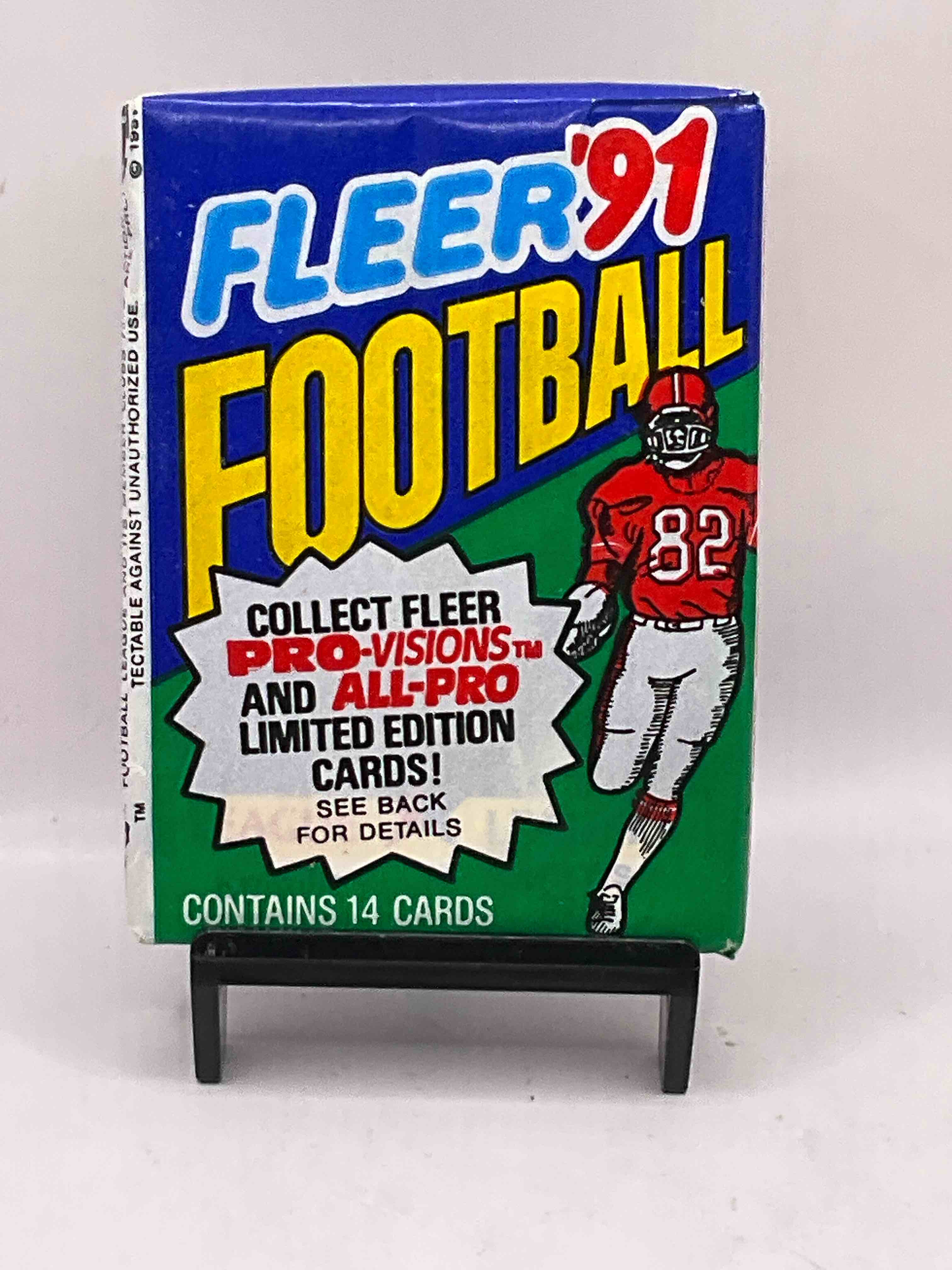 1991 Fleer Football Unopened Sports Card Wax Pack, Direct From Original Retail Case. Search For Early Barry Sanders, Emmitt Smith, Jerry Rice & Joe Montana!