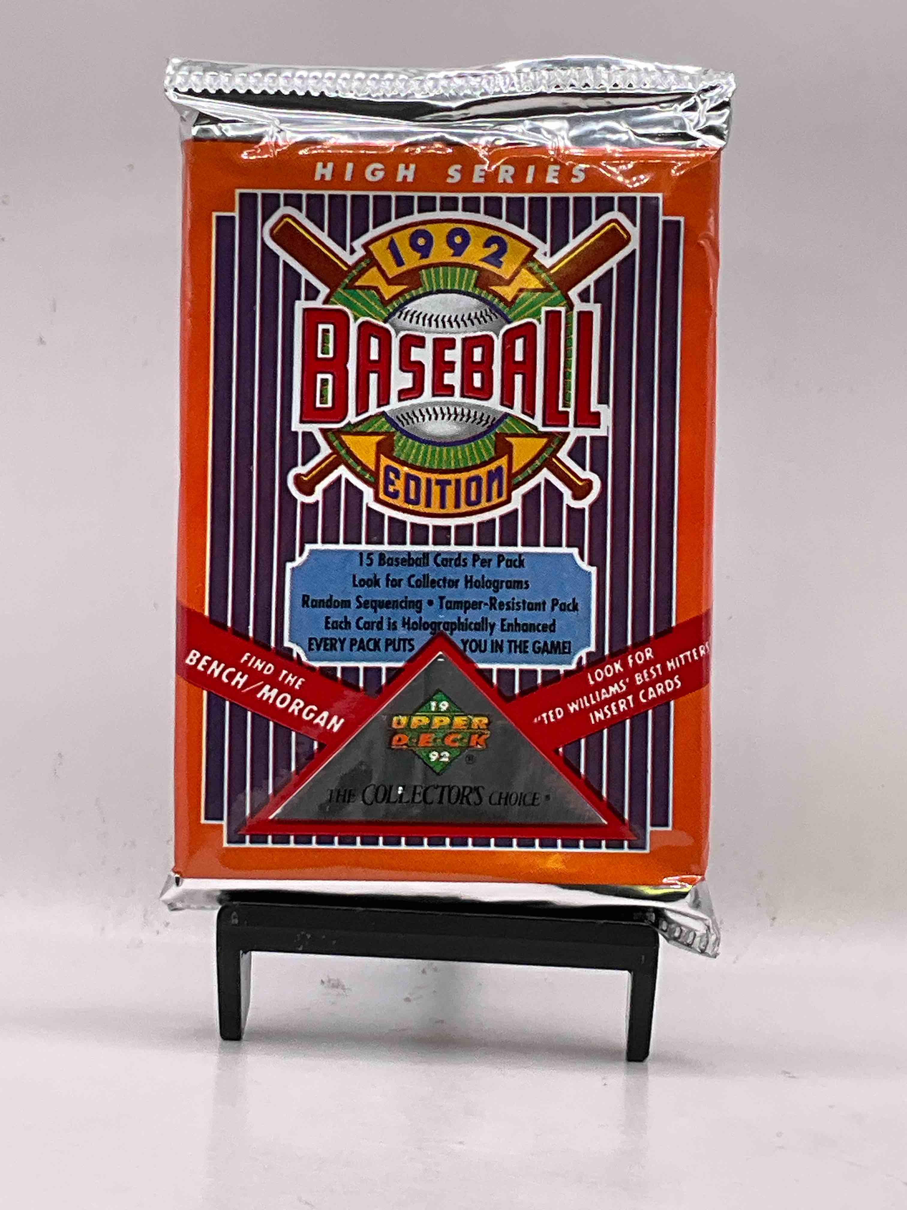 1992 Upper Deck Baseball Sealed Sports & Collectible Card Pack, Direct From Original Sealed Retail Case! Search For Ultra Rare & Valuable Ted Williams & Johnny Bench Signed Insert Cards As Well As Deion Sanders, Ken Griffey Jr., Nolan Ryan & So Much More!