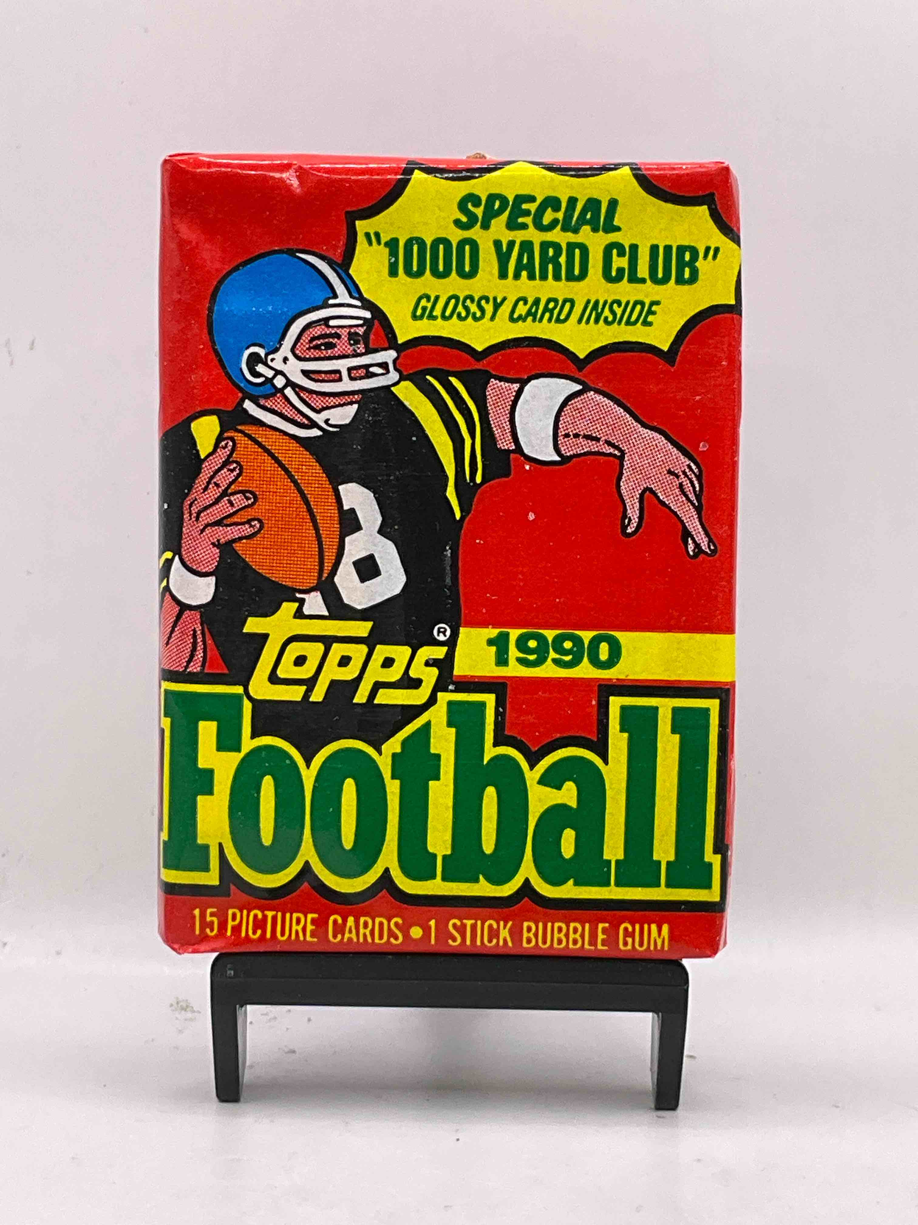1990 Topps Football Unopened Sports Card Wax Pack, Direct From Original Retail Box! Getting Hard To Find! Search For Early Barry Sanders & Jerry Rice & So Much More!