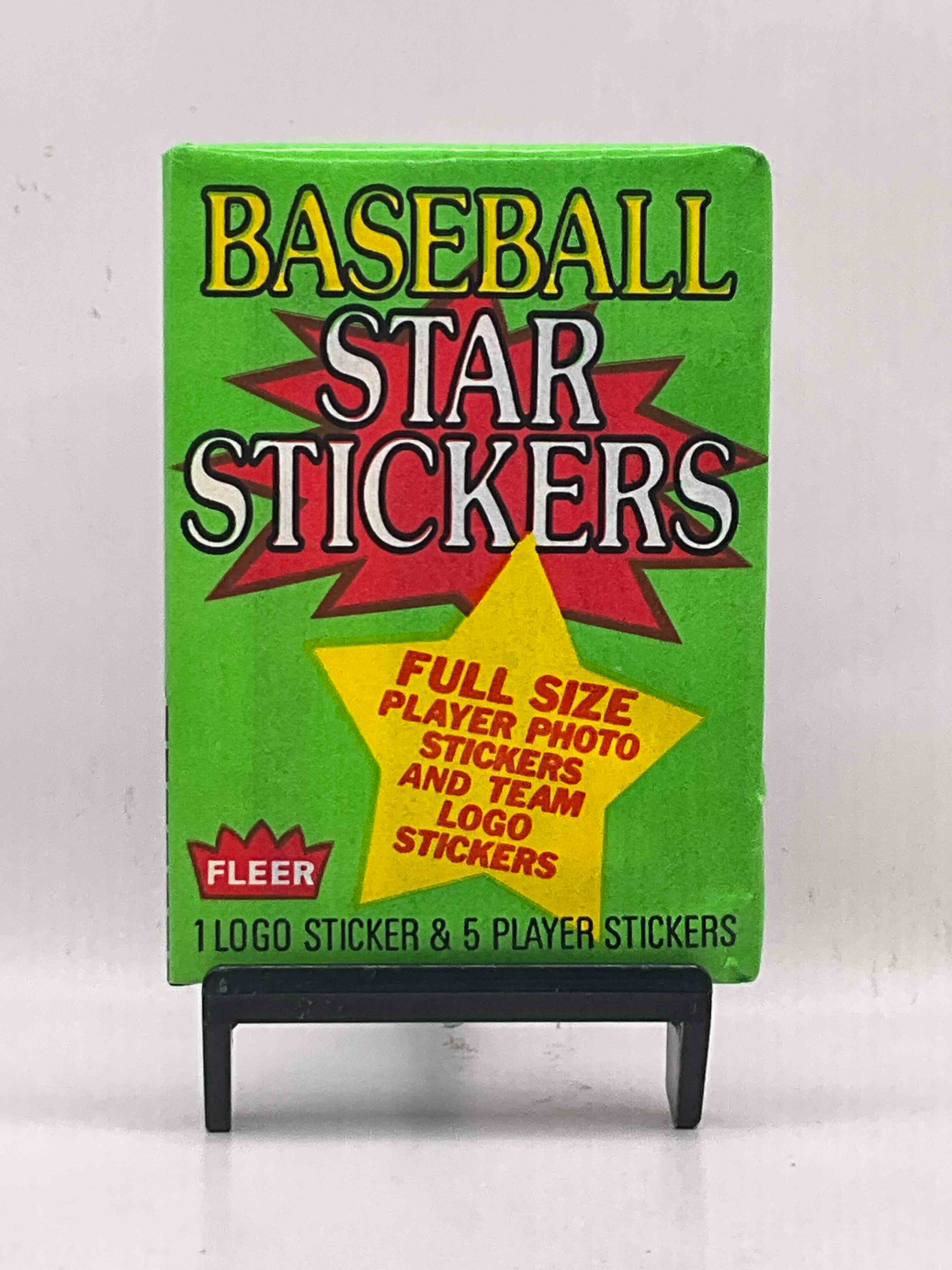 1986 Fleer Baseball History! Rare 1986 Sports Card Collectible Sticker Wax Packs, Direct From Original Sealed Retail Case. Each Pack Contains One Team Logo & Five Player Stickers. Get Your Hands On Baseball History, Drying Up Fast!