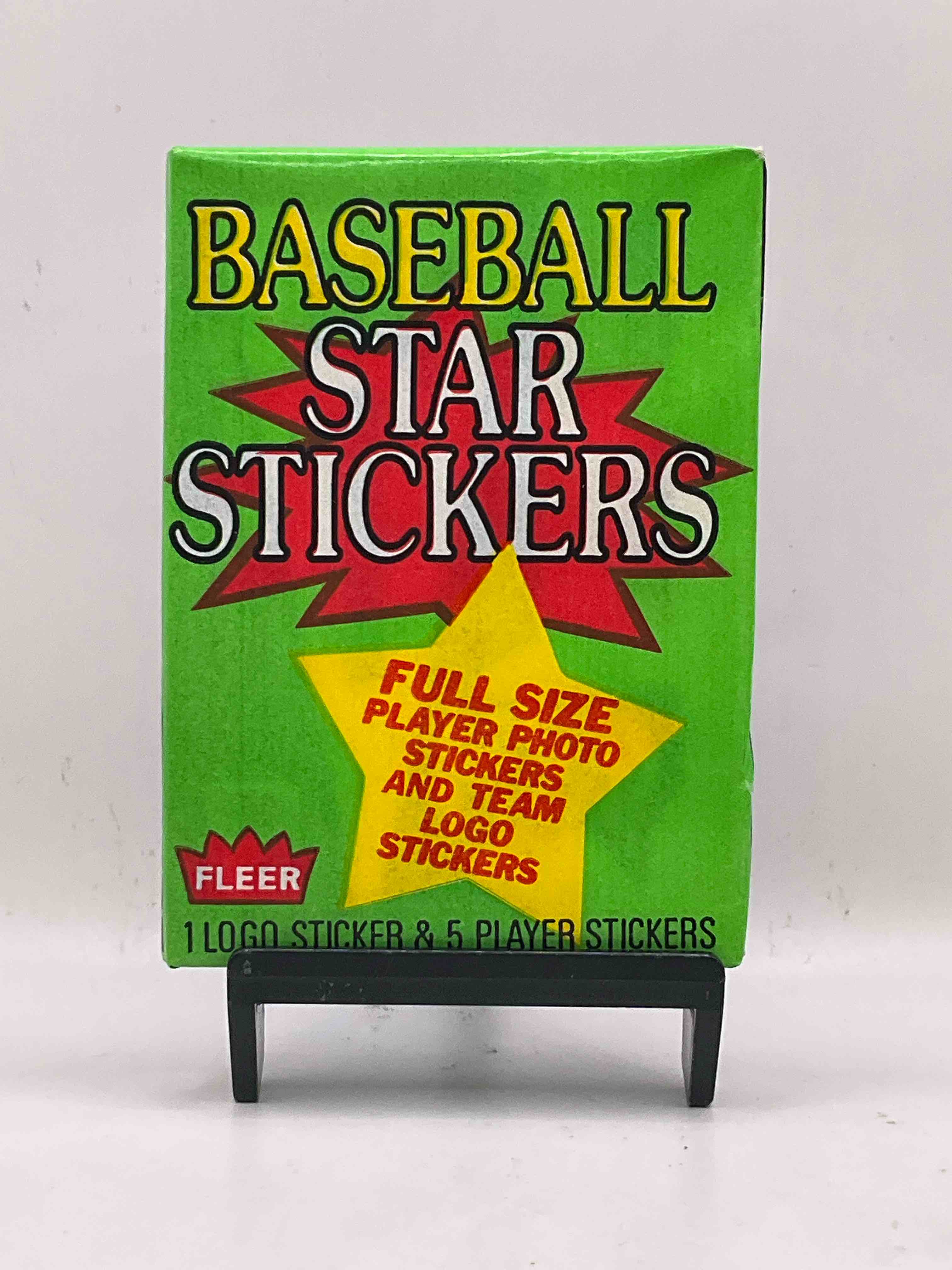 1986 Fleer Baseball History! Rare 1986 Sports Card Collectible Sticker Wax Packs, Direct From Original Sealed Retail Case. Each Pack Contains One Team Logo & Five Player Stickers. Get Your Hands On Baseball History, Drying Up Fast!