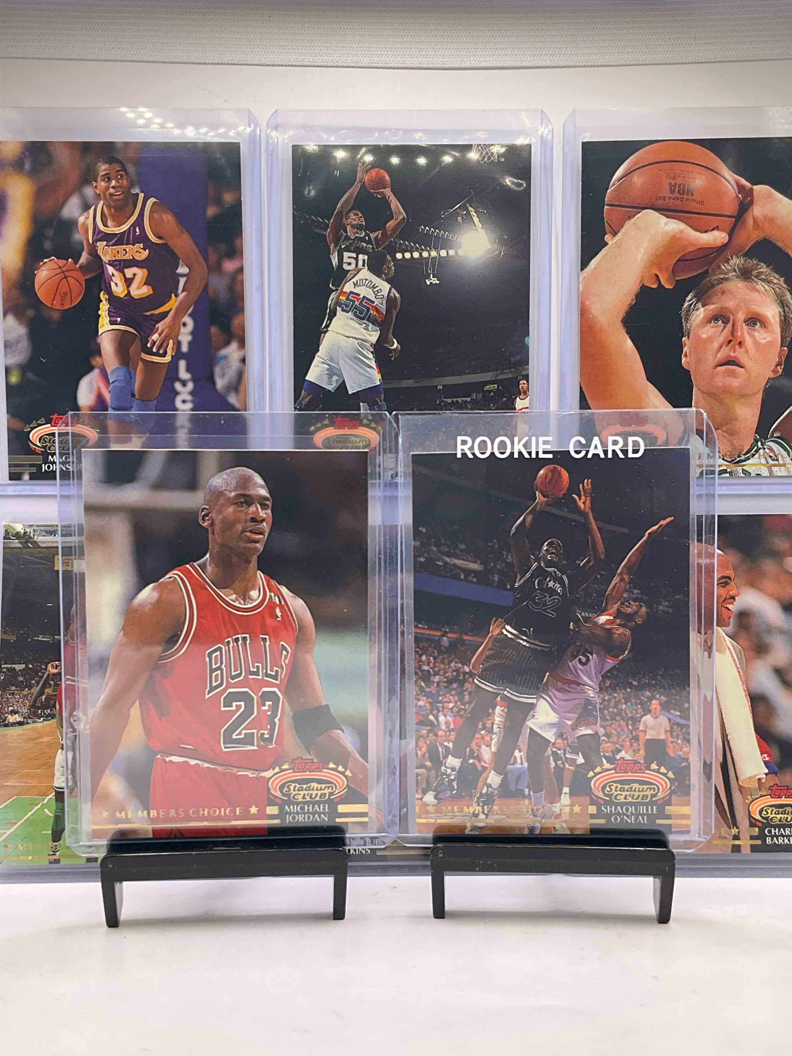 What!? 1992-93 Topps Stadium Club Basketball! Shaq Rookie! Michael Jordan Members Choice! More! Some Of The Nicest Cards Out There! Magic Johnson, Larry Bird, Scottie Pippen, Charles Barkley, Shaq, Michael Jordan, David Robinson, Karl Malone, Dominique Wilkins & More! Members Choice Edition! 50 Card Craziness!