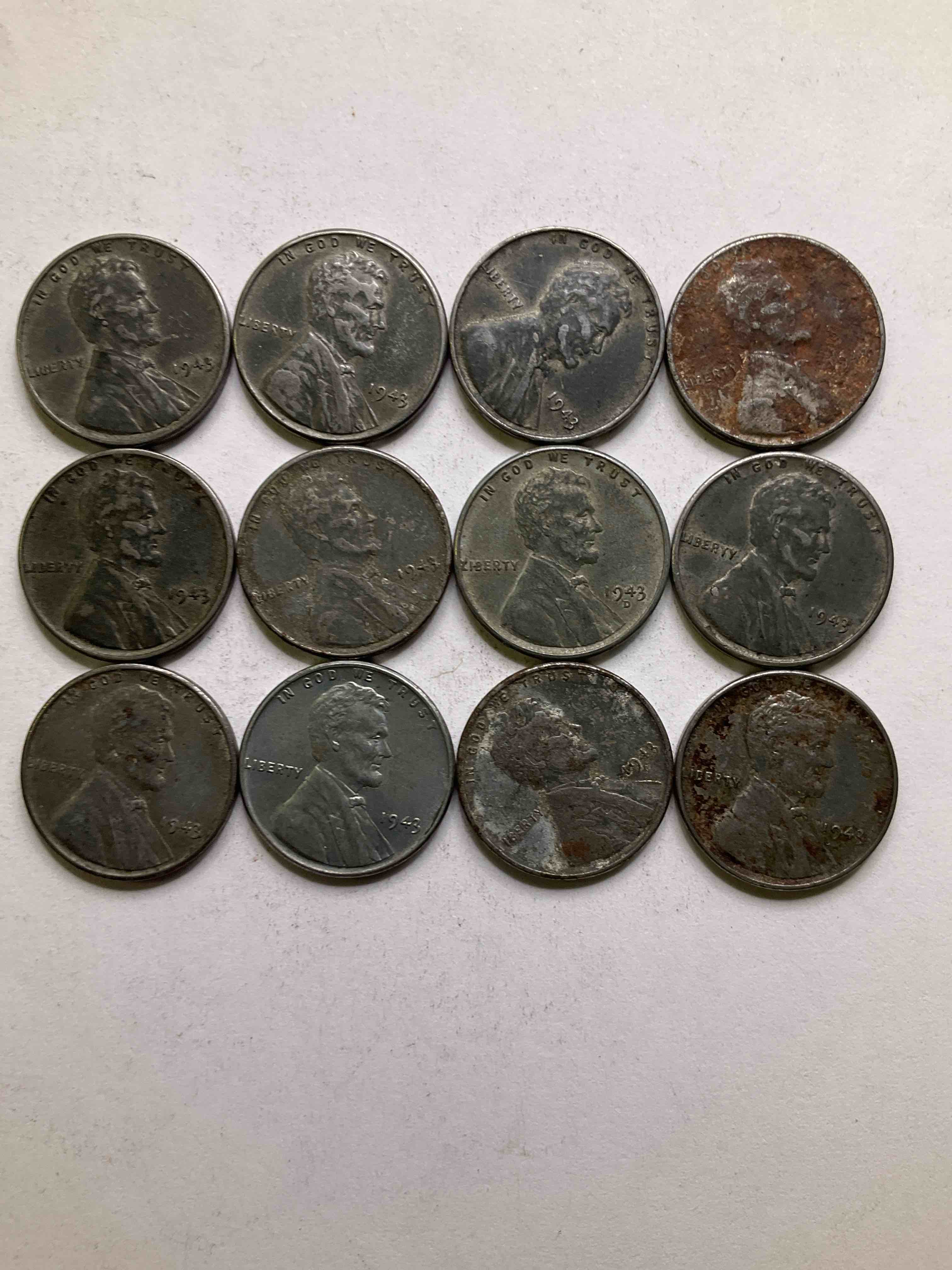 1943 World War II History! Did You Know That In 1943 Copper Was So Valuable For Making Ammunition That The U.S. Treasury Made Pennies Out Of Steel?! 1943 STEEL Pennies Have Become Valuable, Rare Collector Items! Up For Auction Are Rare WWII Steel Pennies Appearing Circulated. Own Pieces Of World War Il History That Are An Awesome Investment!