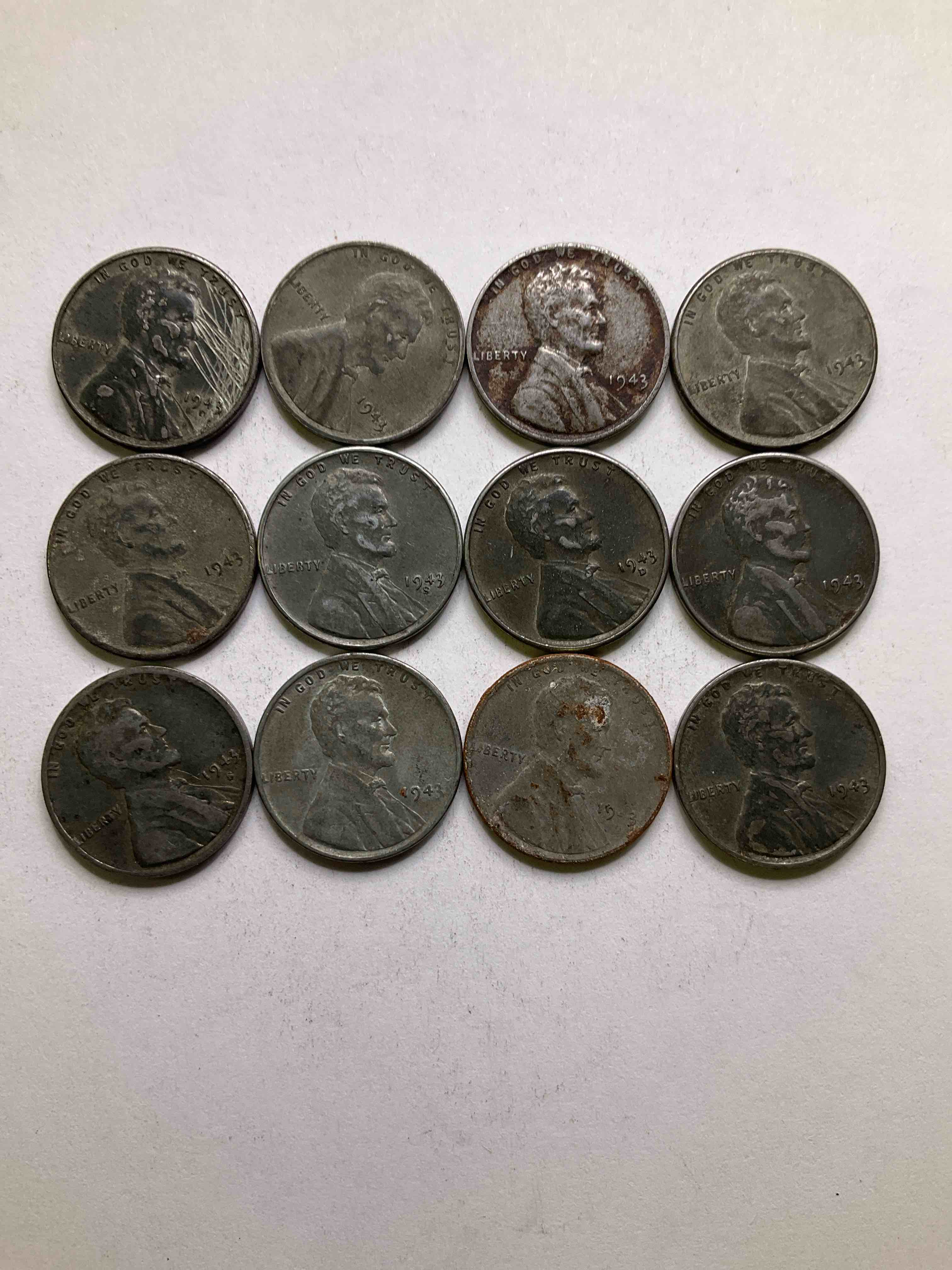 1943 World War Il History! Did You Know That In 1943 Copper Was So Valuable For Making Ammunition That The U.S. Treasury Made Pennies Out Of Steel?! 1943 STEEL Pennies Have Become Valuable, Rare Collector Items! Up For Auction Are Rare WWIl Steel Pennies Appearing Circulated. Own Pieces Of World War Il History That Are An Awesome Investment!