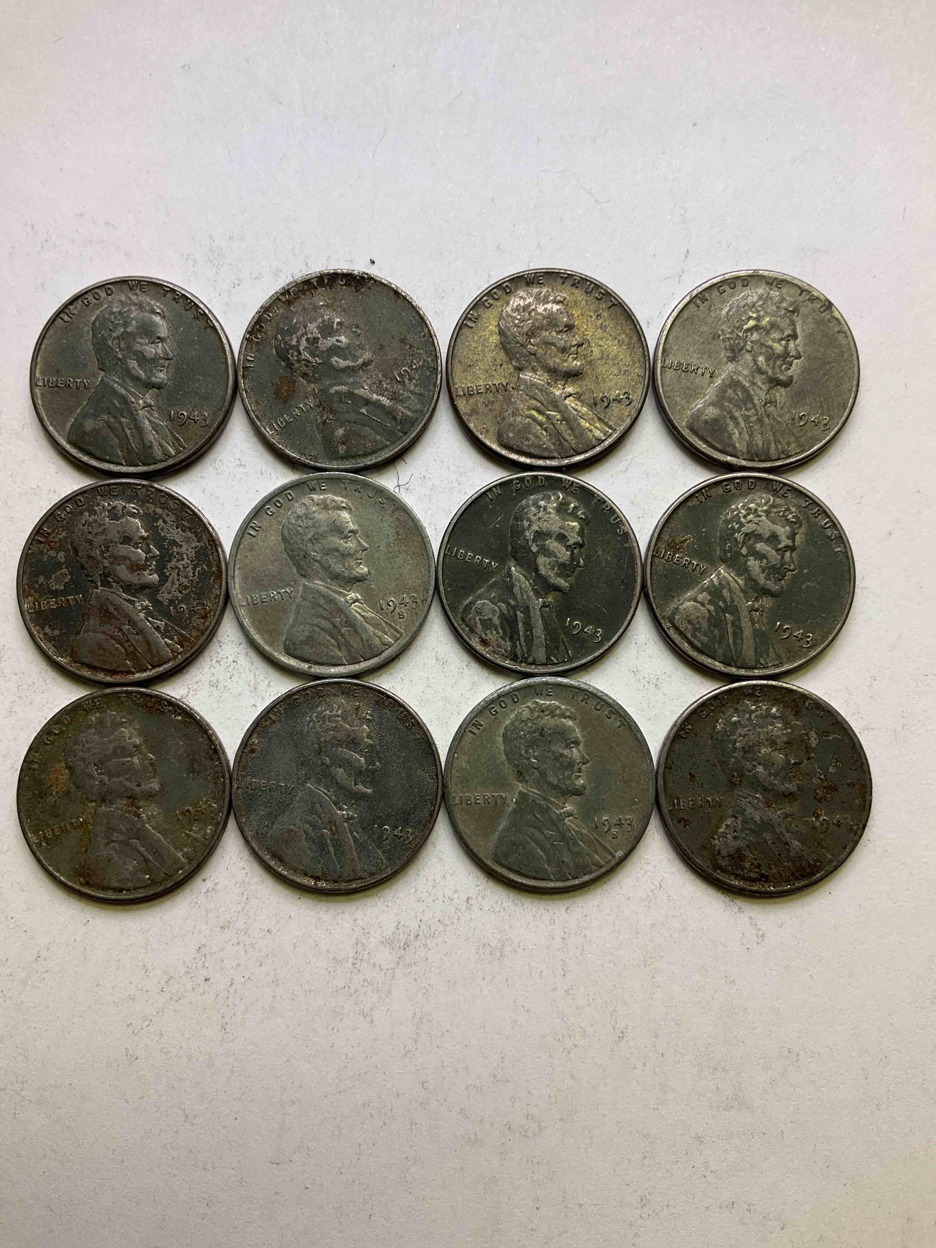 1943 World War II History! Did You Know That In 1943 Copper Was So Valuable For Making Ammunition That The .U.S. Treasury Made Pennies Out Of Steel?! 1943 STEEL Pennies Have Become Valuable, Rare Collector Items! Up For Auction Are Rare WWII Steel Pennies Appearing Circulated. Own Pieces Of World War II History That Are An Awesome Investment!
