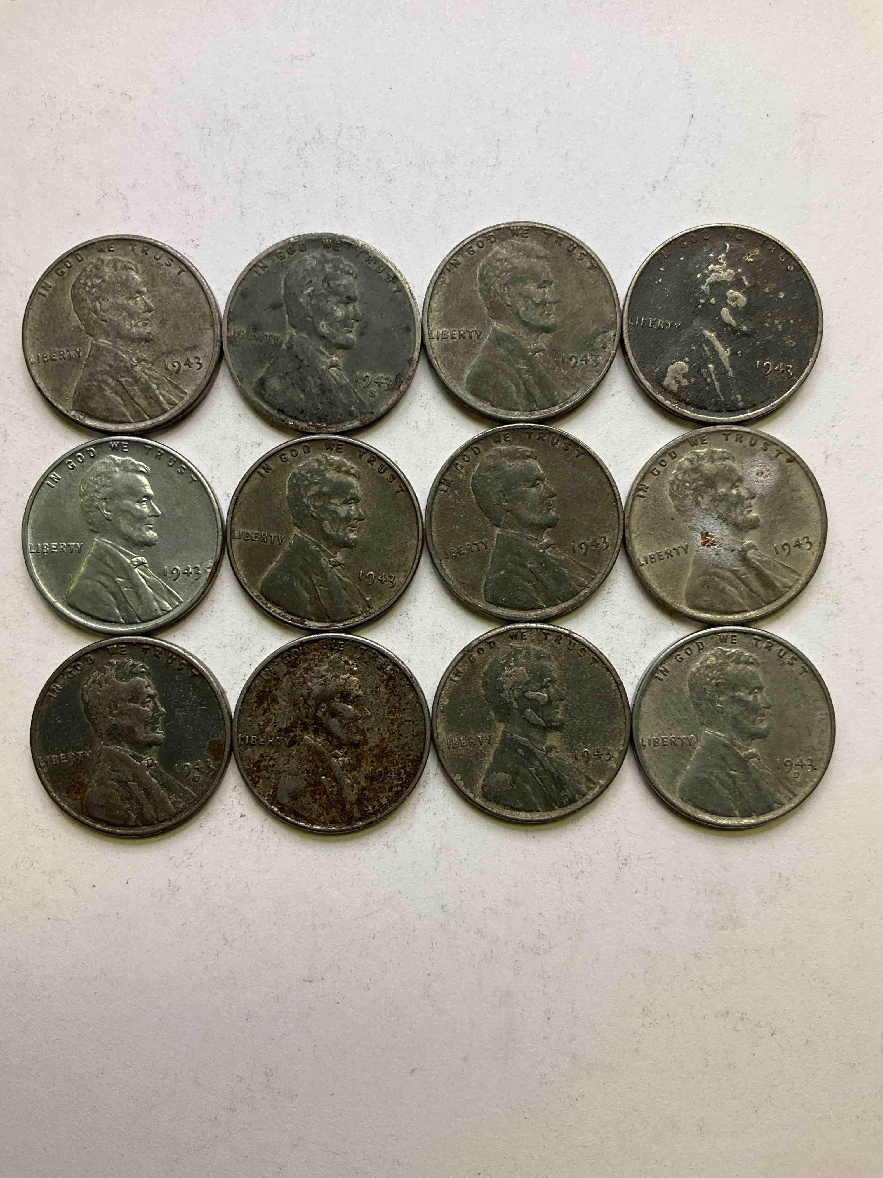 1943 World War II History! Did You Know That In 1943 Copper Was So Valuable For Making Ammunition That The U.S. Treasury Made Pennies Out Of Steel?! 1943 STEEL Pennies Have Become Valuable, Rare Collector Items! Up For Auction Are Rare WWII Steel Pennies Appearing Circulated. Own Pieces Of World War Il History That Are An Awesome Investment!
