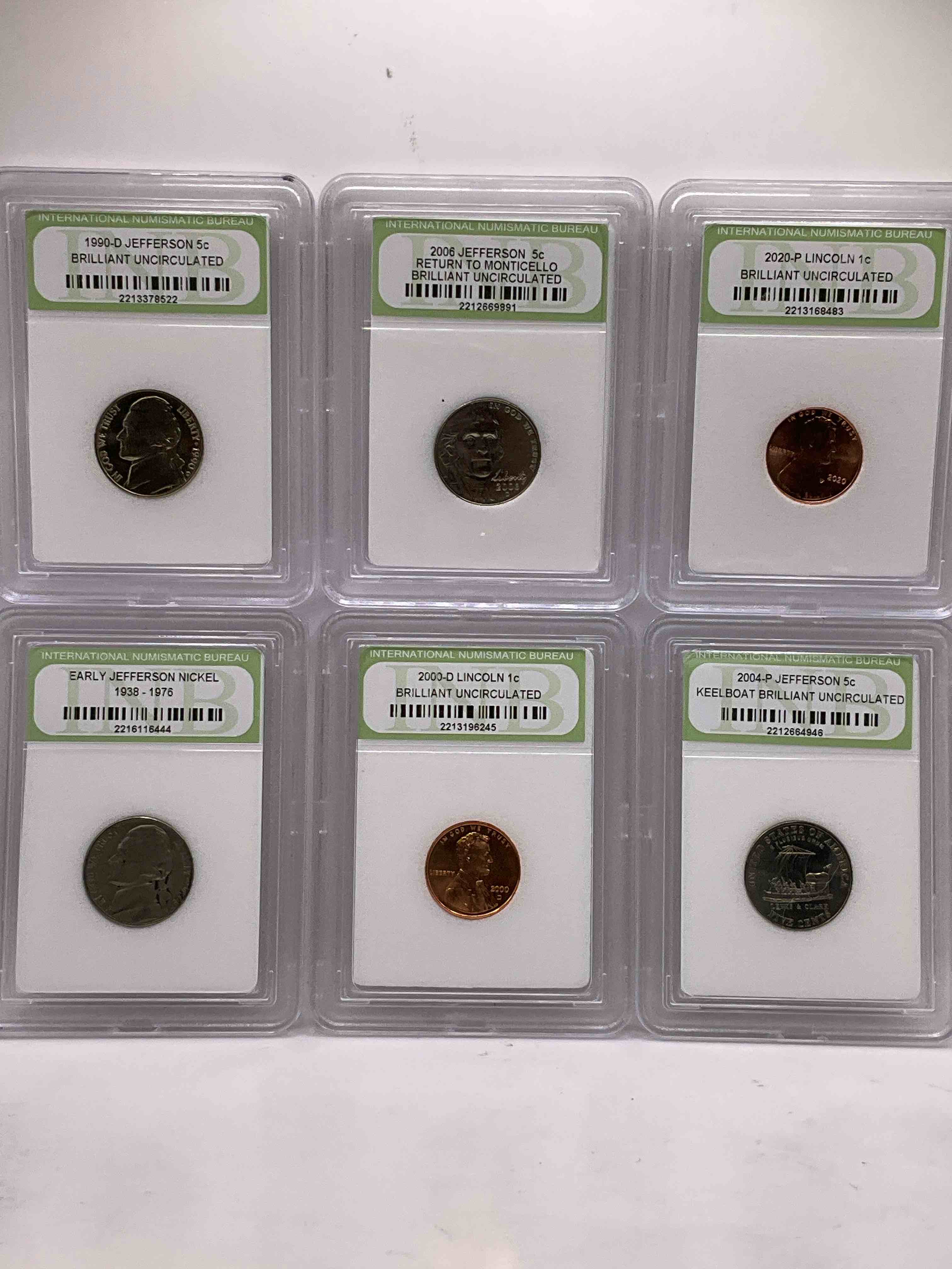 Collector's Dream! Six Different Rare, Slabbed U.S. Collector Coins In Certified/Catalogued Protective Slab Cases! A Great Way to Build An Incredible Collection Of Protected, Rare U.S. Coins! Great For The Coin Fan & Collector!