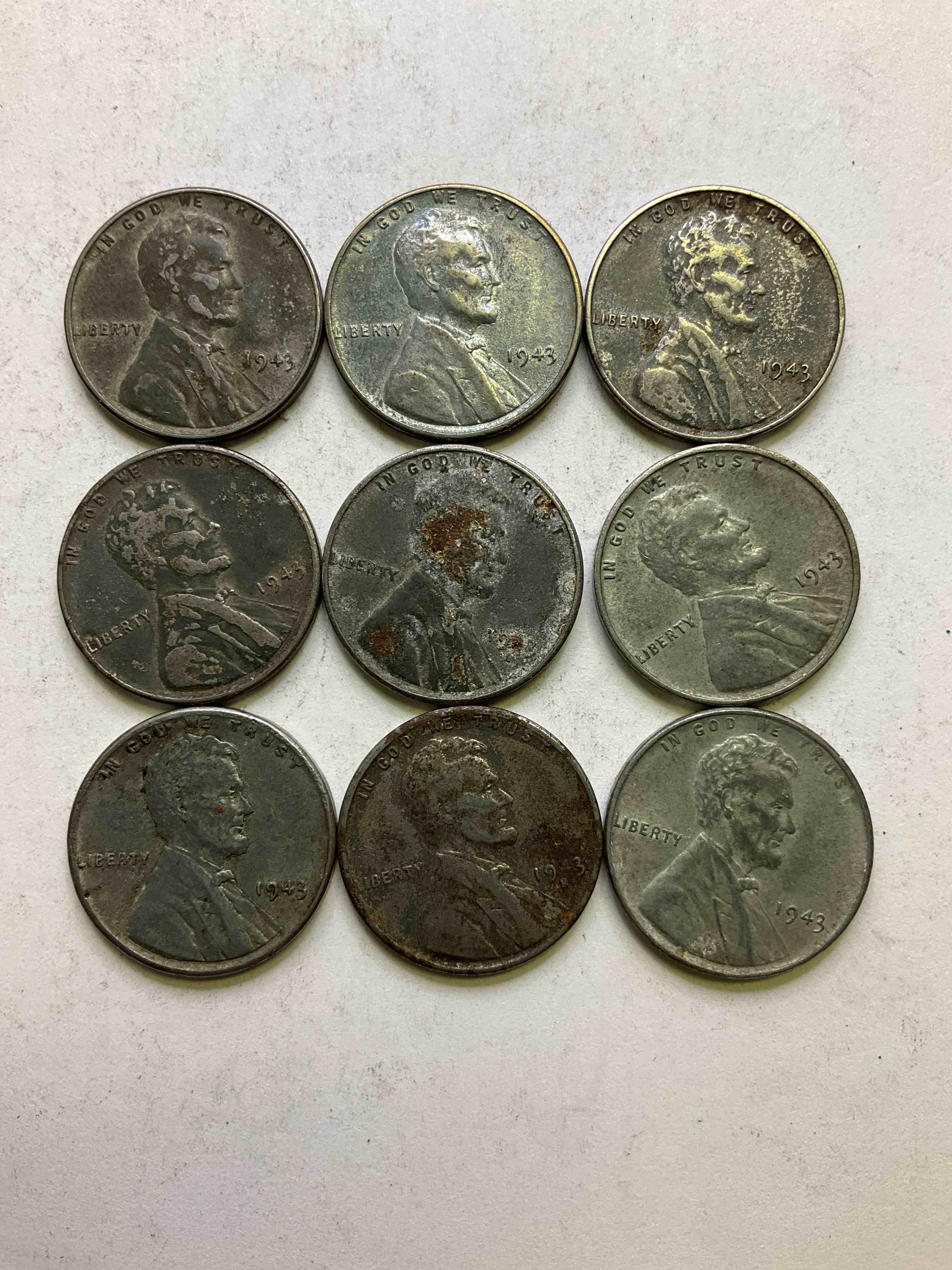 1943 World War Il History! Did You Know That In 1943 Copper Was So Valuable For Making Ammunition That The U.S. Treasury Made Pennies Out Of Steel?! 1943 STEEL Pennies Have Become Valuable, Rare Collector Items! Up For Auction Are Rare WWII Steel Pennies Appearing Circulated. Own Pieces Of World War II History That Are An Awesome Investment!