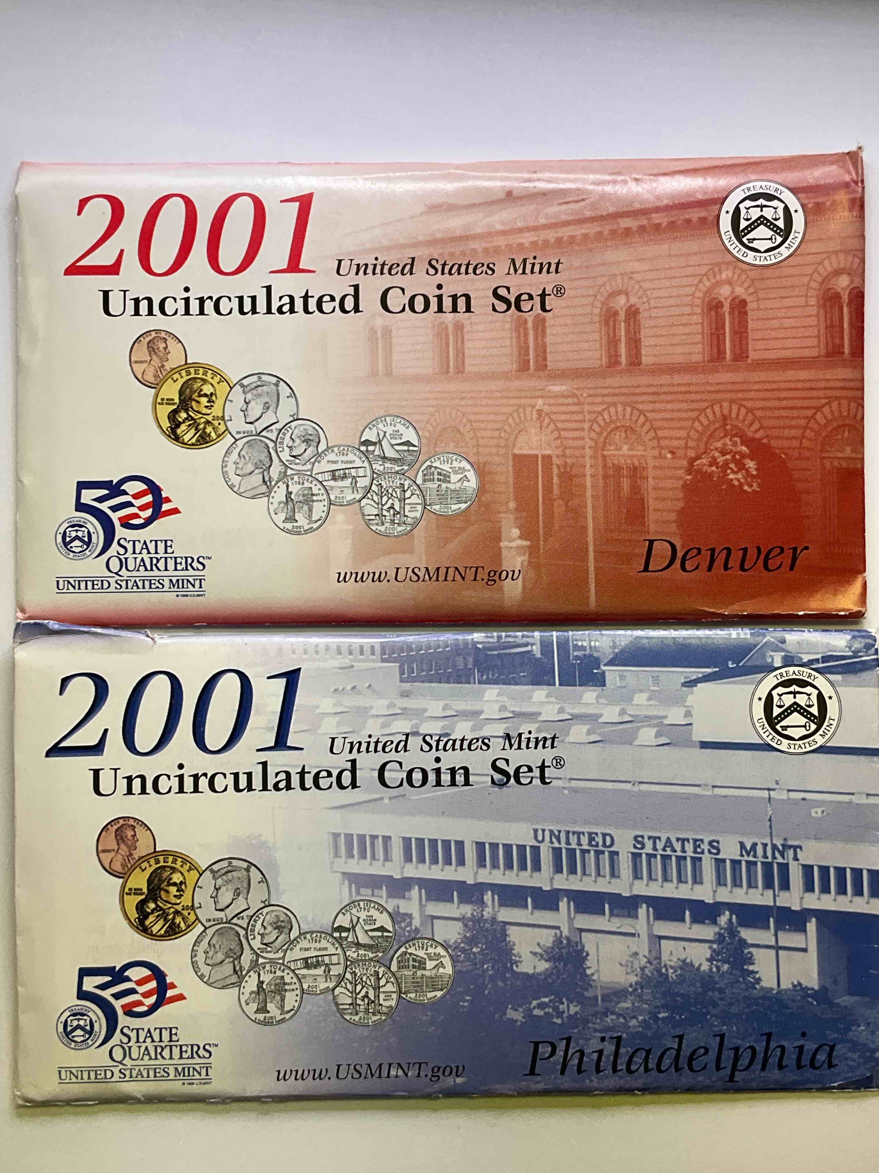 2001, The Year The World Changed Forever. Here Is A Gorgeous 2001 U.S. Mint Set! Includes 10 Coins, Each Coin Minted That Year To Include The Five State Quarters Issued That Year. Still In Original Box Direct From The U.S. Mint. Own An Incredible Collector Item & An Important Piece Of History.