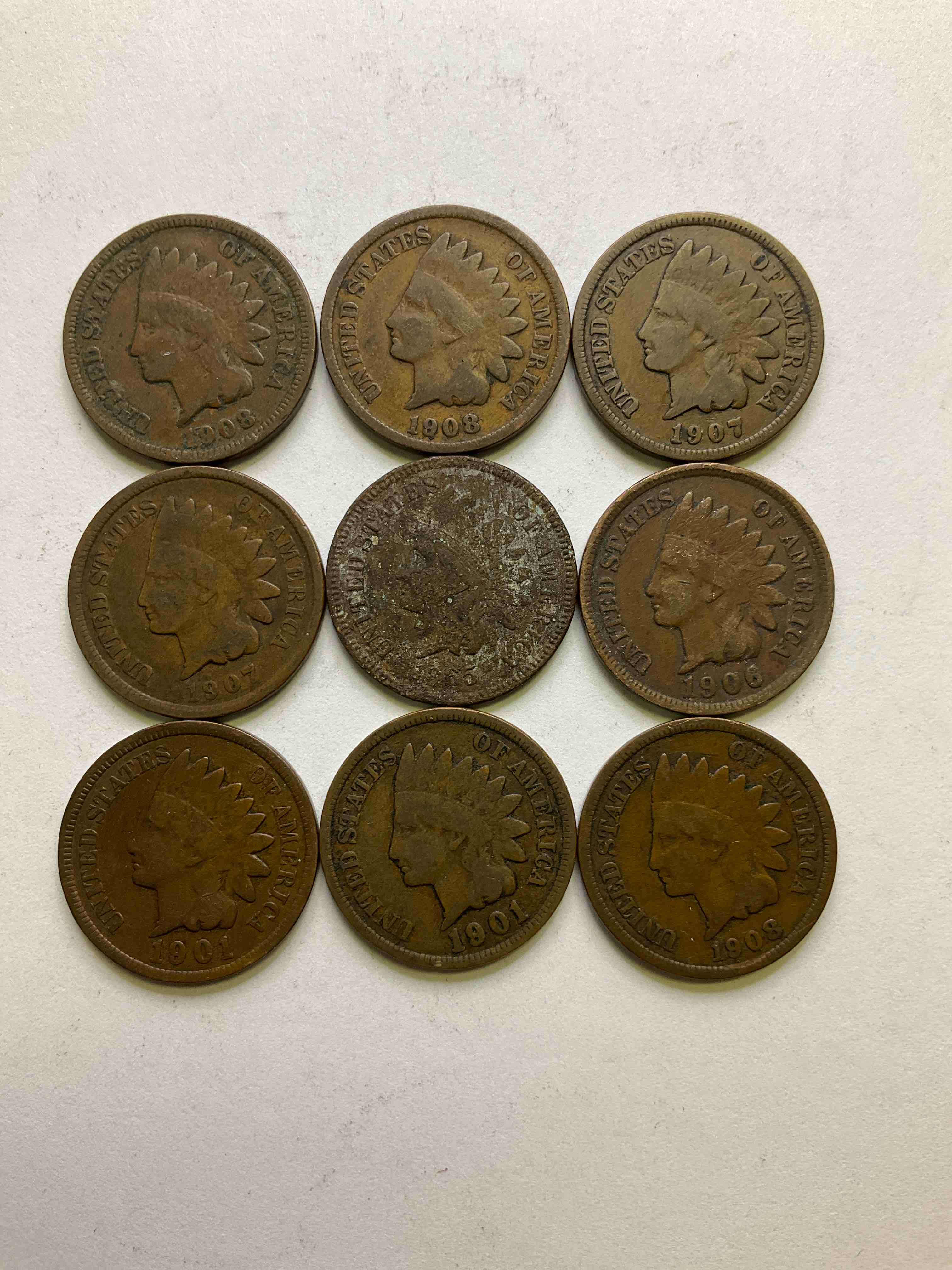 Indian Head Pennies Including Rare Civil War 1865 Treasure! These Gorgeous U.S. Pennies Were Minted From 1859-1909 & Have Become Serious Collector Items! The "Indian Head" Design Is Actually A Representation Of Lady Liberty Wearing An Indian Headdress. Here Are Beautiful, Well-Kept Examples Representing Many Different Mint Years! Great For Collecting, Investing & Learning History, & Rare With Visible Dates!