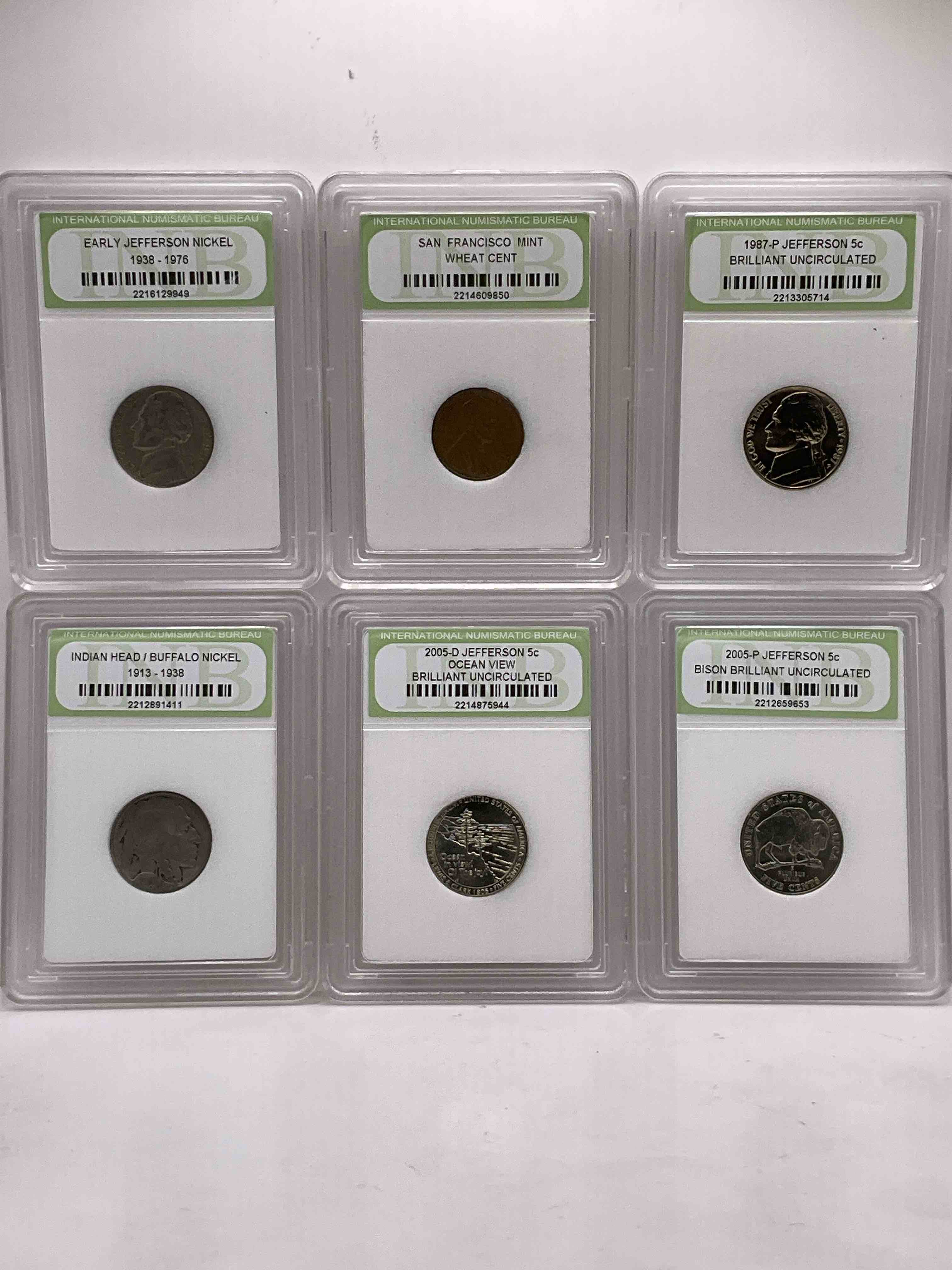 Collector's Dream! Six Different Rare, Slabbed U.S. Collector Coins In Certified/Catalogued Protective Slab Cases! A Great Way to Build An Incredible Collection Of Protected, Rare U.S. Coins! Great For The Coin Fan & Collector!