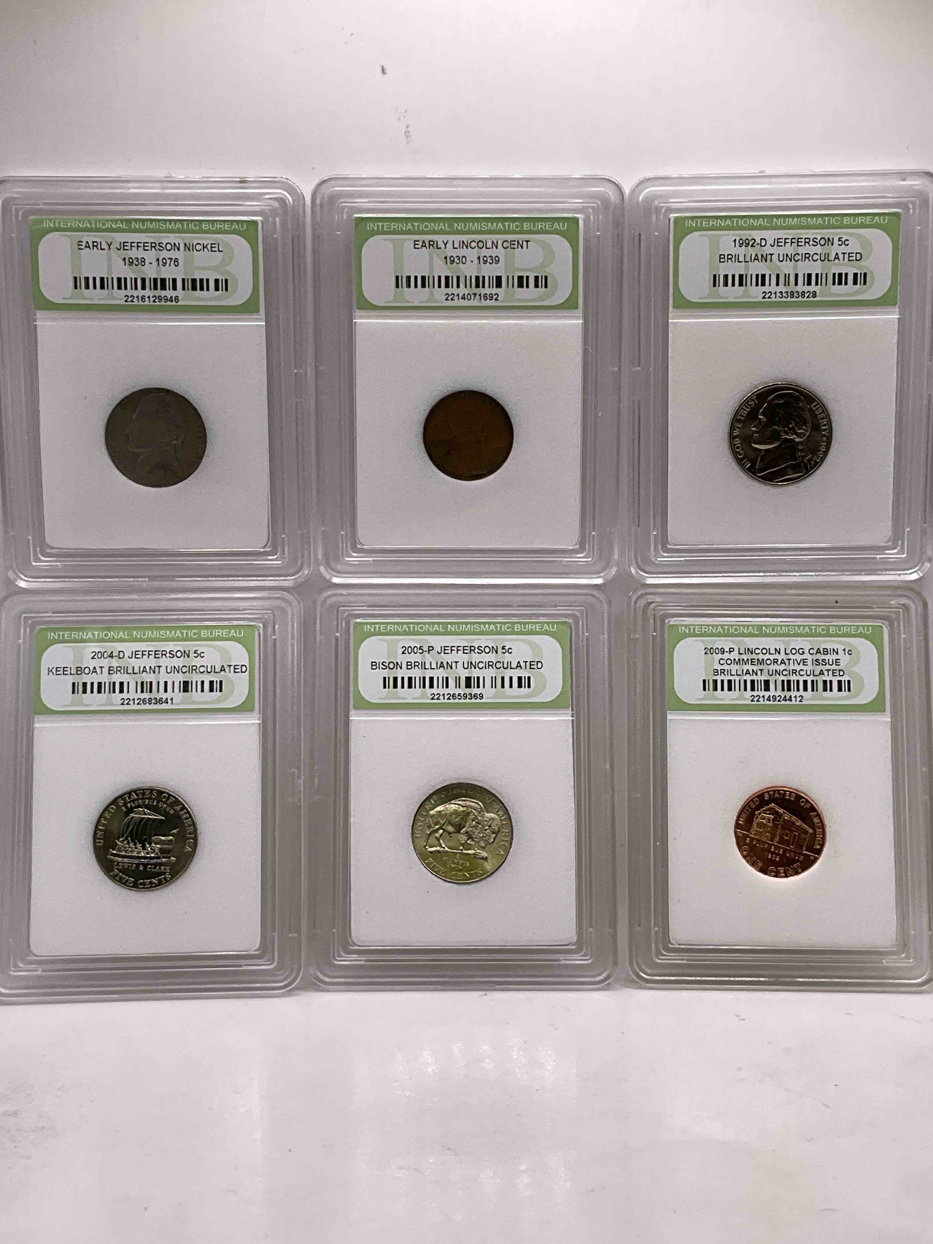 Collector's Dream! Six Different Rare, Slabbed U.S. Collector Coins In Certified/Catalogued Protective Slab Cases! A Great Way to Build An Incredible Collection Of Protected, Rare U.S. Coins! Great For The Coin Fan & Collector!