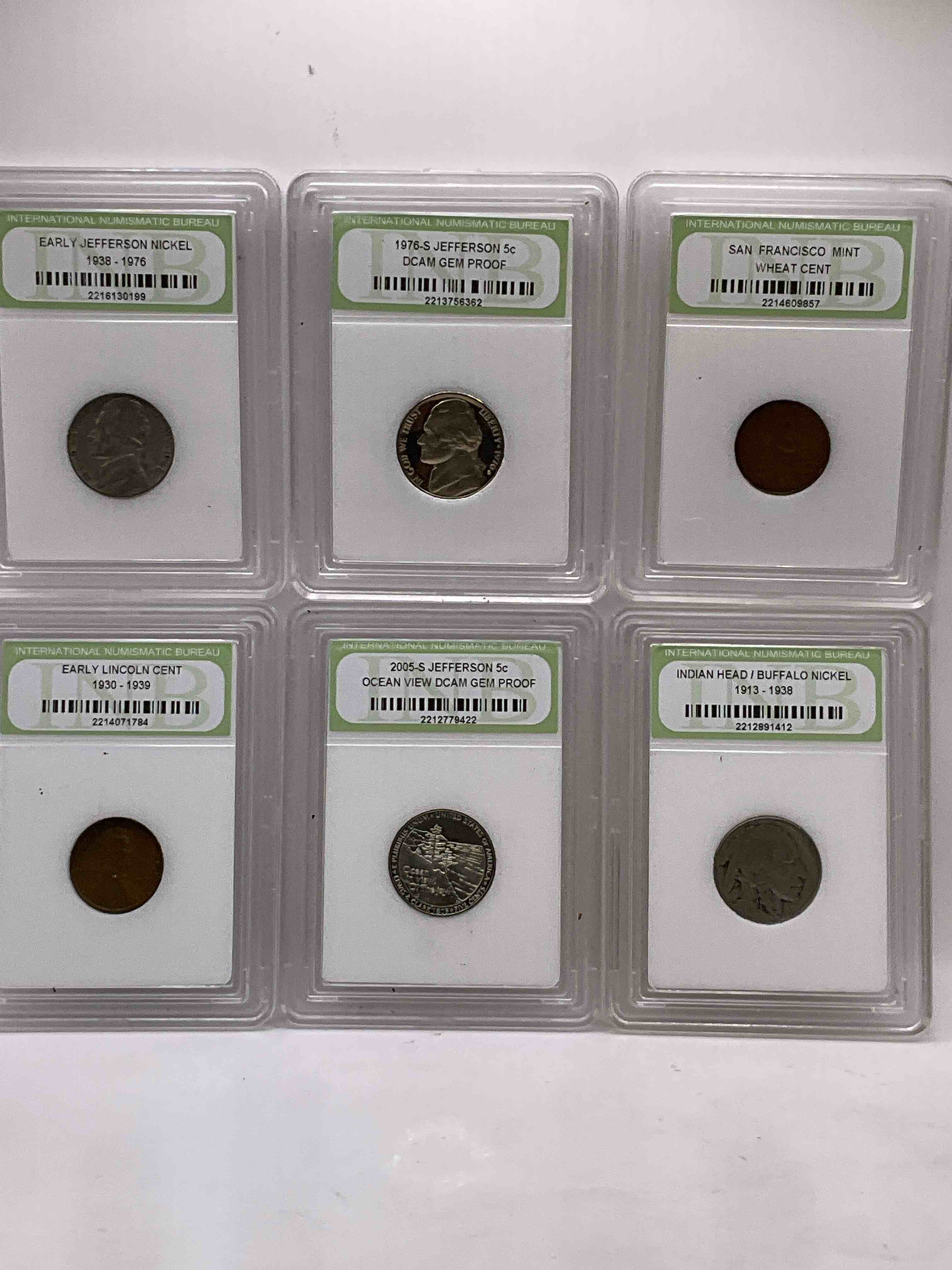 Collector's Dream! Six Different Rare, Slabbed U.S. Collector Coins In Certified/Catalogued Protective Slab Cases! A Great Way to Build An Incredible Collection Of Protected, Rare U.S. Coins! Great For The Coin Fan & Collector!